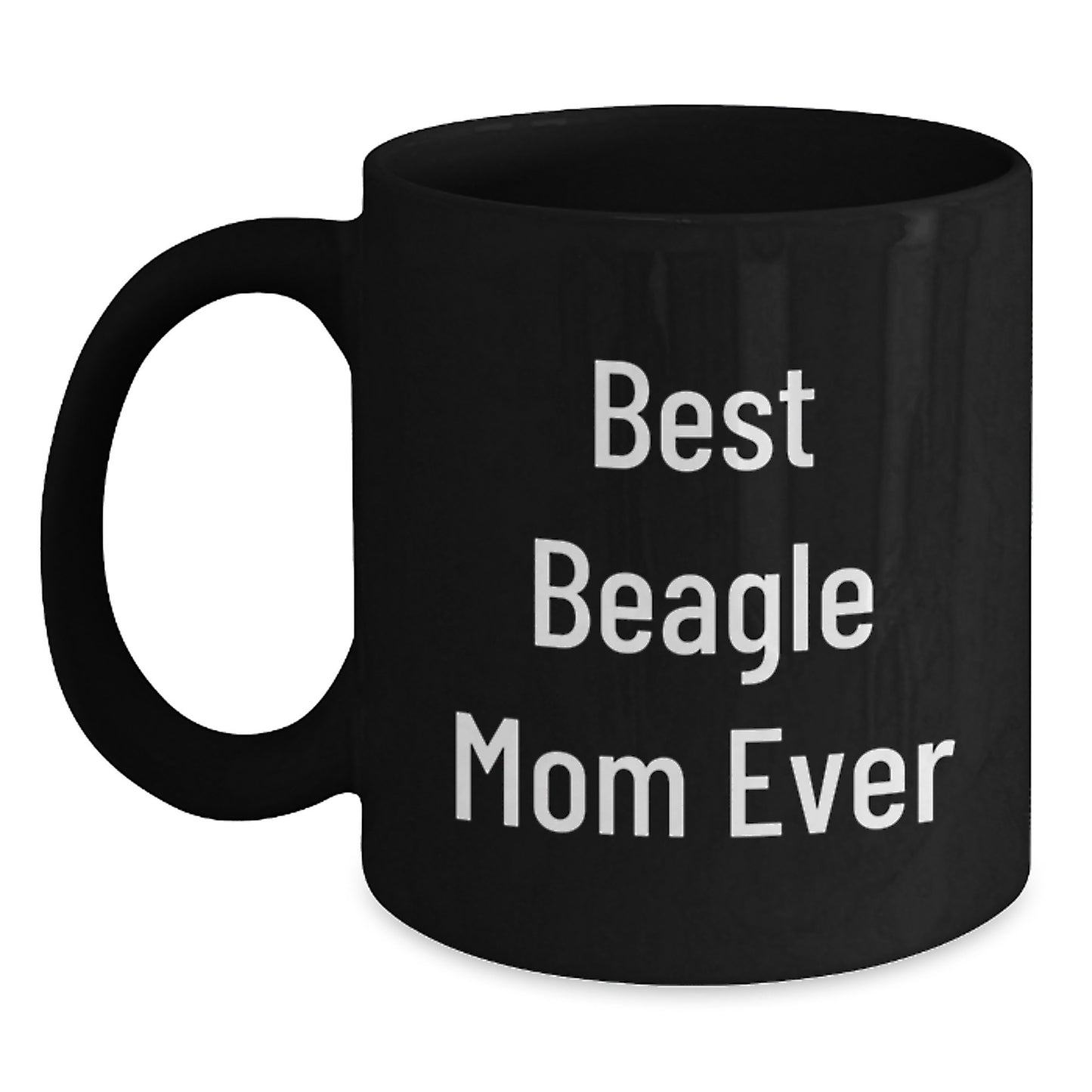 Funny Beagle Dog Mom Black Coffee Mug Gifts for Best Beagle Mom Ever Graduation Unique Gifts from Family to Friends - Main