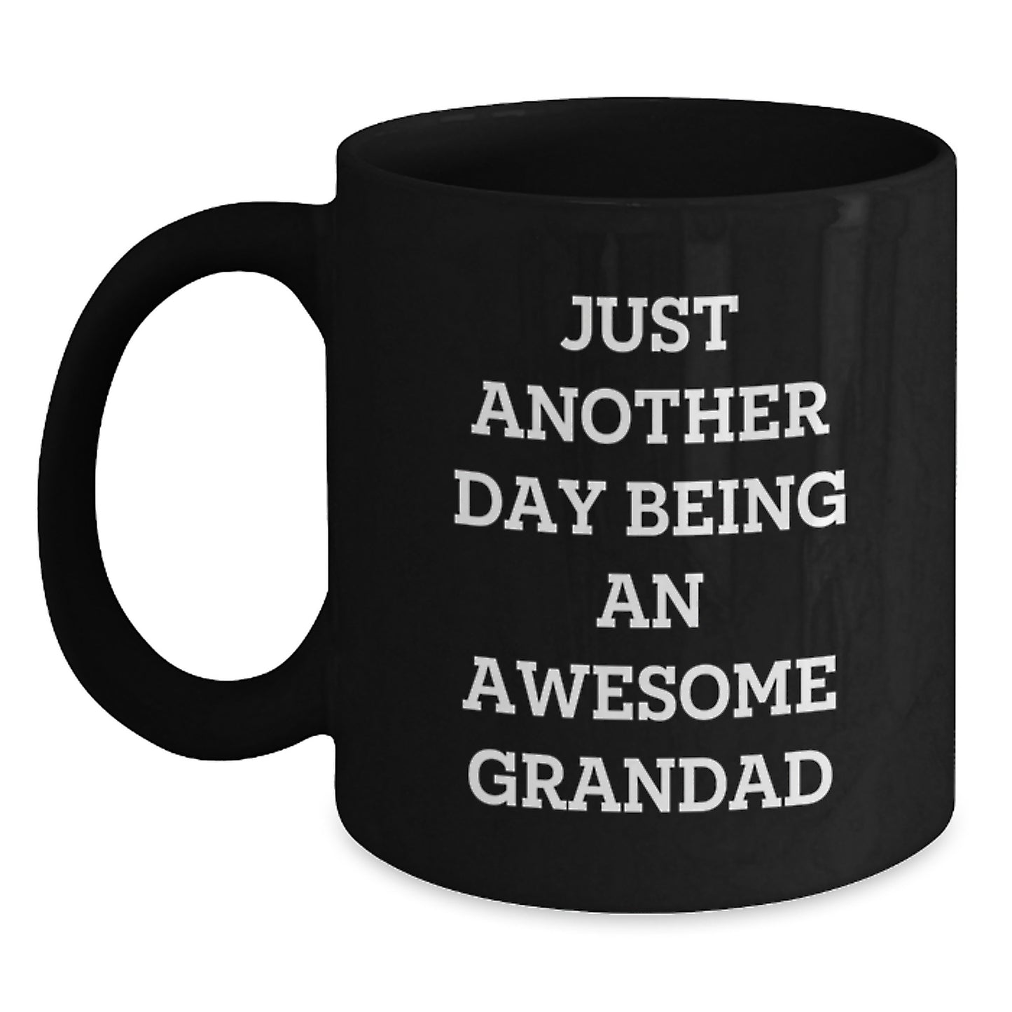 Funny Grandad Gifts, Just Another Day Being An Awesome Grandad, Black Coffee Mug for Men, Graduation Unique Gifts from Family - Main