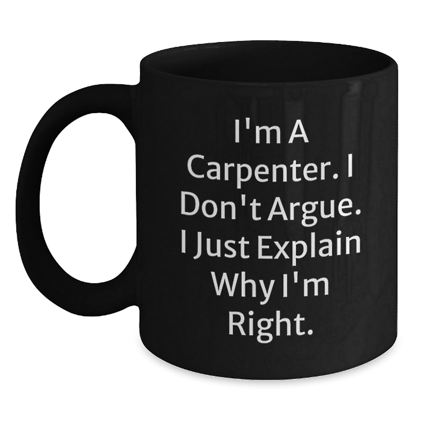 Funny Carpenter Birthday Black Coffee Mug Gifts from Friends to Men - Main