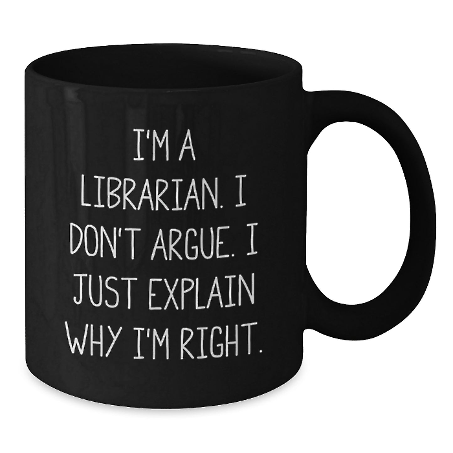 Funny Librarian Quotes Gifts from Family to Librarian Black Coffee Mug for Graduation Unique Gifts - Additional