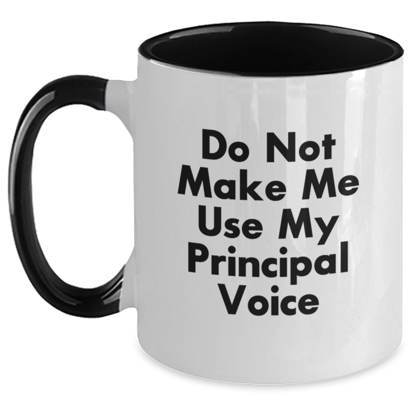 Funny Principal Gifts from Men, Gifts for Principal, Two Tone Coffee Mug with 'Do Not Make Me Use My Principal Voice' Quote, Graduation Unique Gifts, Principal Appreciation - Main