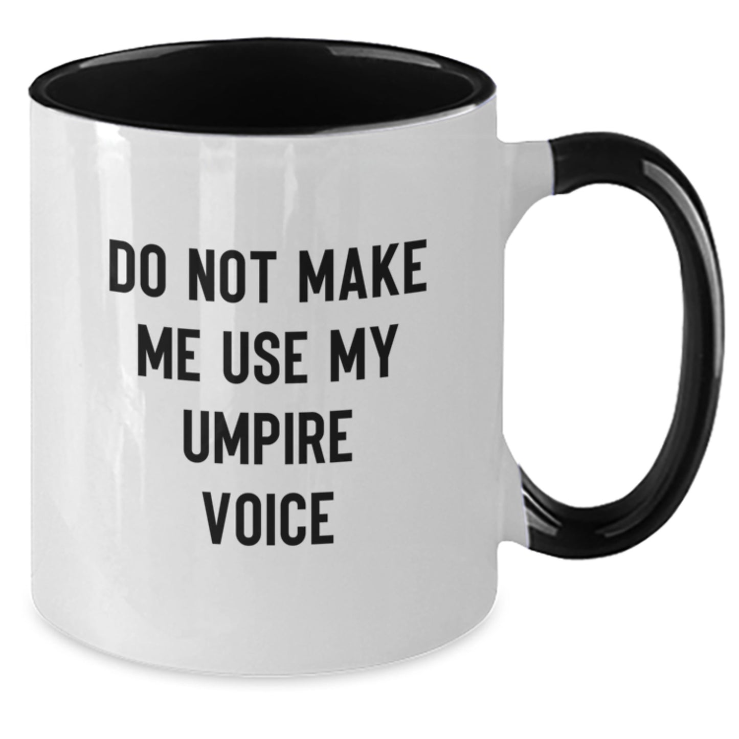 Umpire Gifts from Friends and Family, Funny Two Tone Coffee Mugs for Graduation, Do Not Make Me Use My Umpire Voice, Unique Gifts for Umpire Enthusiasts, Umpire Mug - Additional
