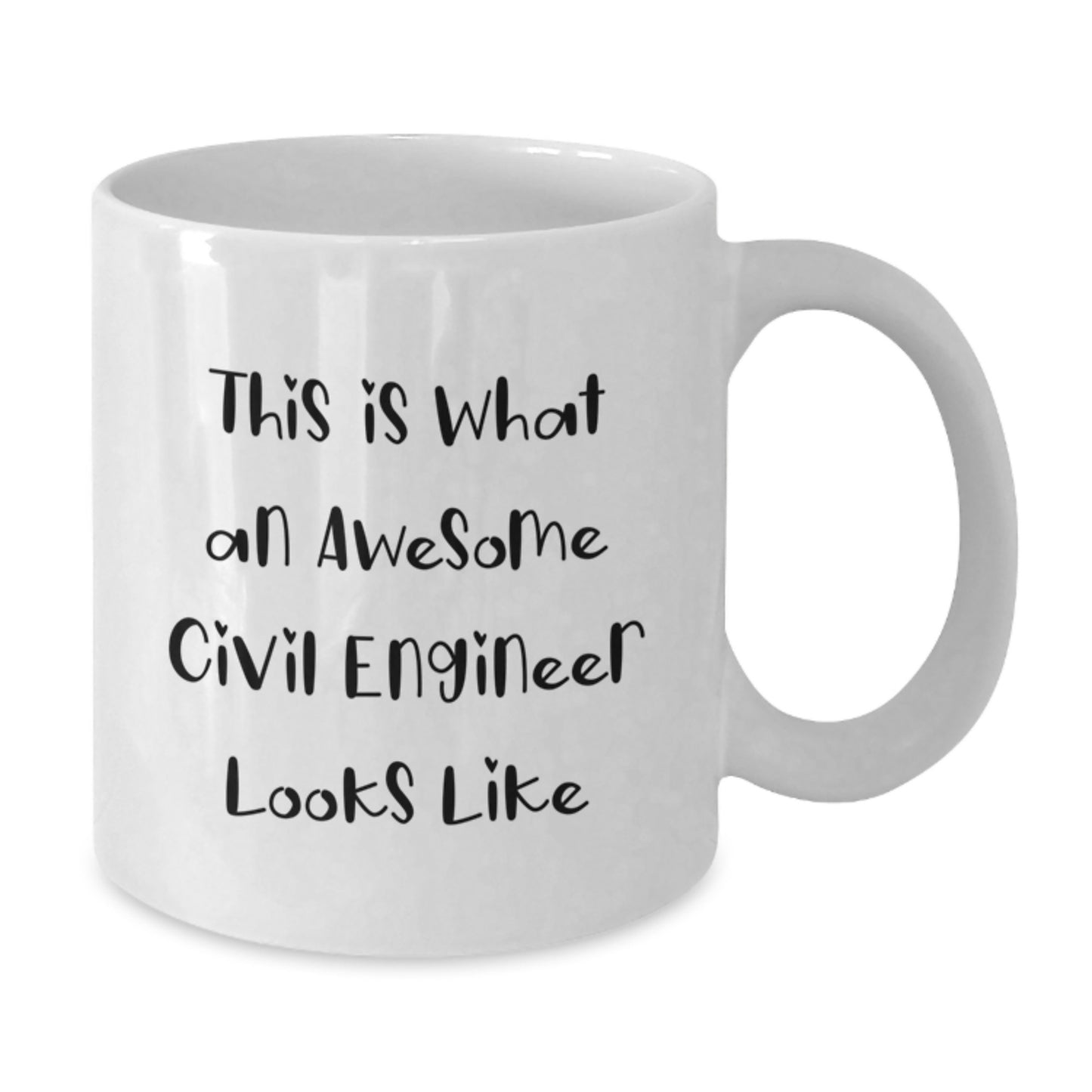 Funny Civil Engineer Gifts, 'This Is What An Awesome Civil Engineer Looks Like' White Coffee Mug, Gifts from Friends for Graduation - Additional