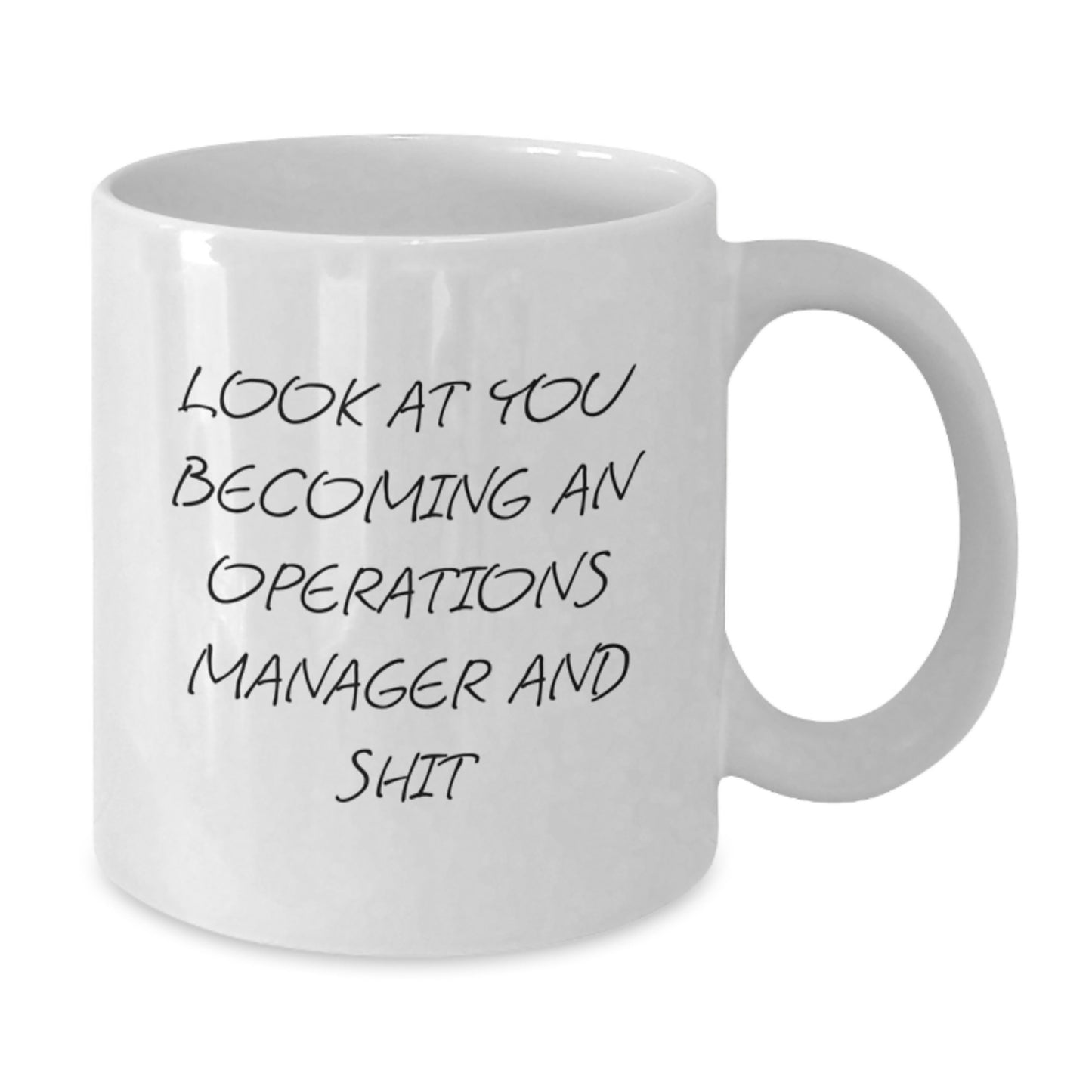 Funny Operations Manager Gifts for Him, Ironic White Coffee Mug from Coworkers - Operations Manager Humor, Graduation Unique Gifts - Additional