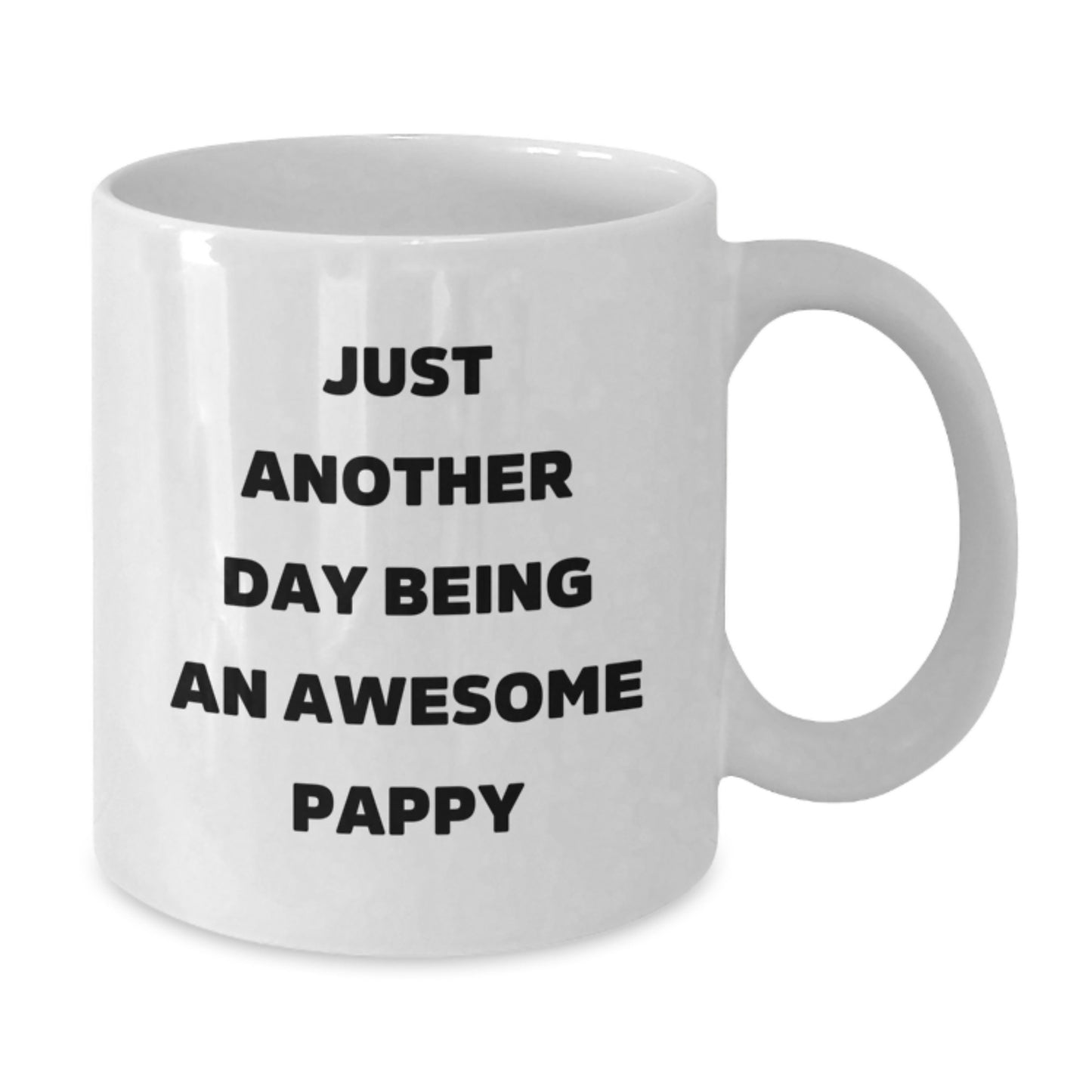 Funny Pappy White Coffee Mug Gifts for Men from Family - Just Another Day Being An Awesome Pappy Christmas Memorable Present - Additional