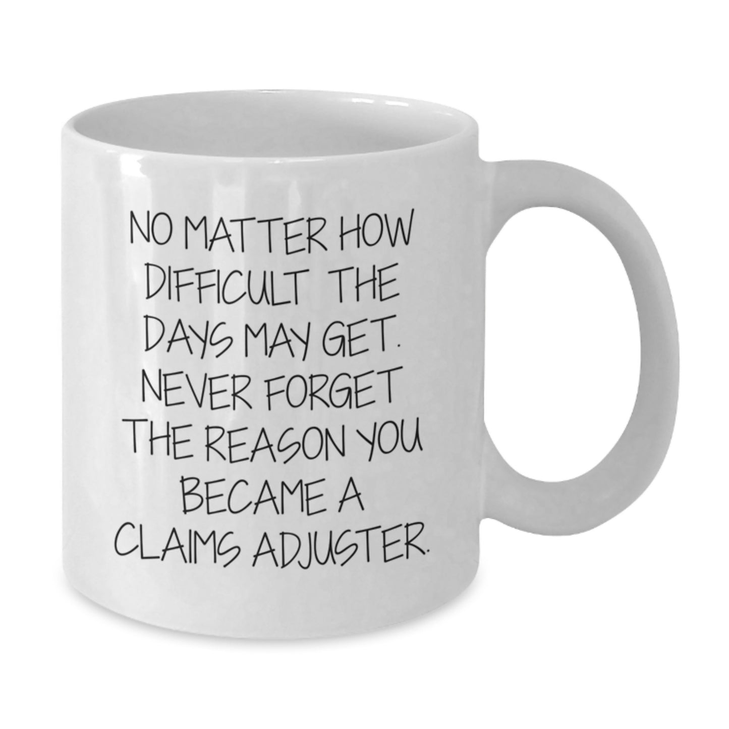 Funny Claims Adjuster Gifts from Family for Men - White Coffee Mug with Inspirational Quote - Graduation Unique Gifts - Additional