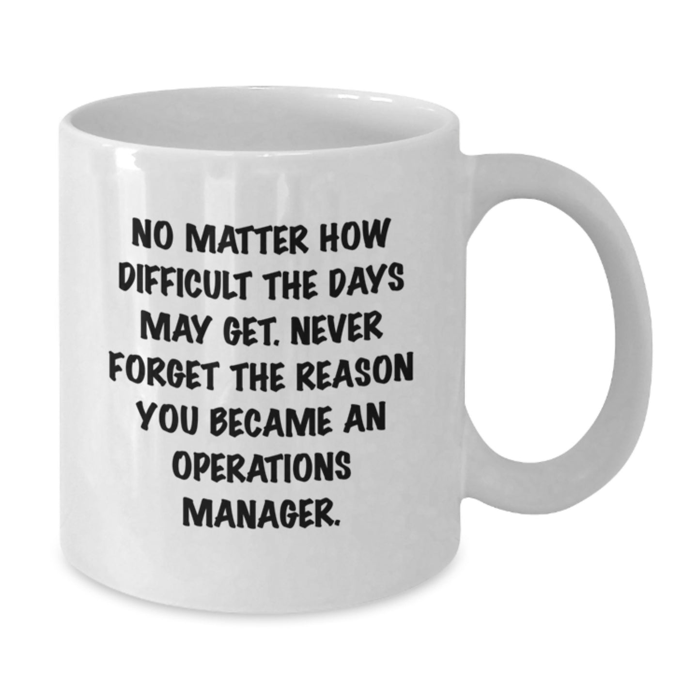 Inspirational Operations Manager Gifts, Funny Quote White Coffee Mug, Gifts from Friends for Operations Manager Graduation, 11oz or 15oz - Additional