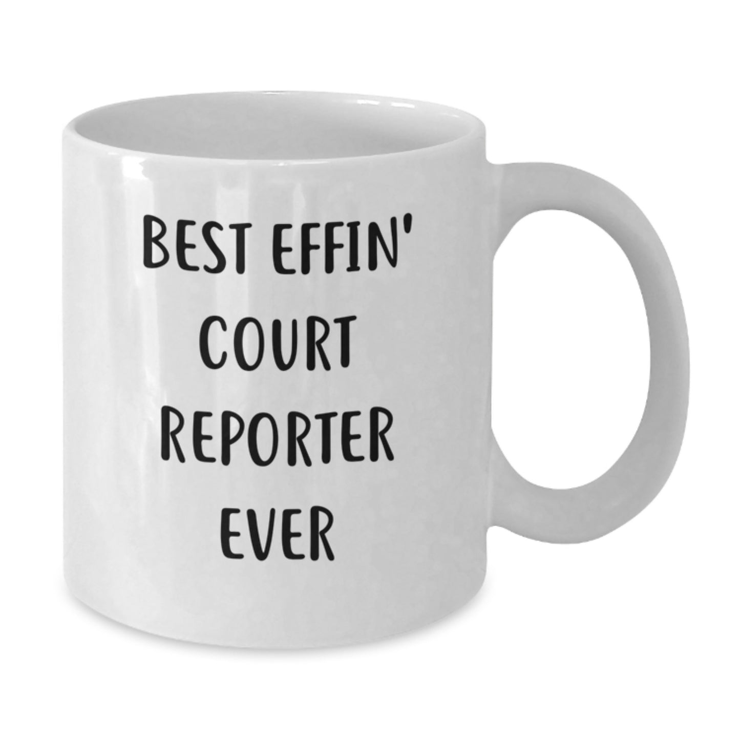 Funny Court Reporter Gifts for Court Reporters, White Coffee Mugs with Best Effin' Quote, Gifts from Friends, Unique Graduation Gifts - Additional