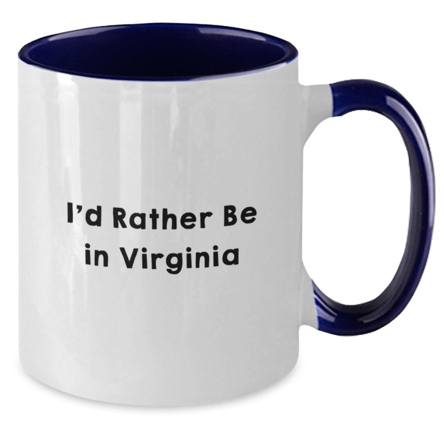 Virginia Gifts For Him, I'd Rather Be In Virginia Funny Two Tone Coffee Mug, Birthday Unique Presents For Men, Women, Friends, Family - Additional