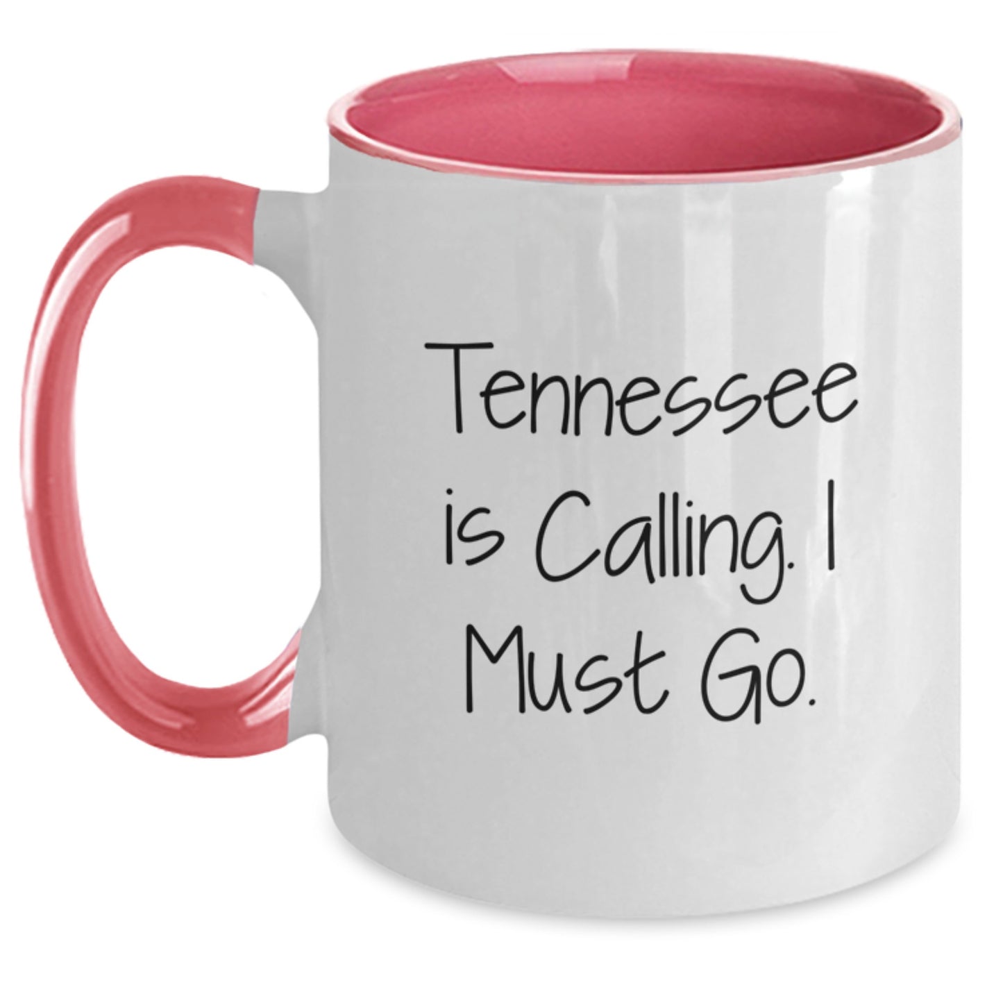 Funny Tennessee Two Tone Coffee Mugs Gifts for Men Women Friends from Tennessee Lovers - 'Tennessee Is Calling. I Must Go.' Birthday Unique Gifts - Main