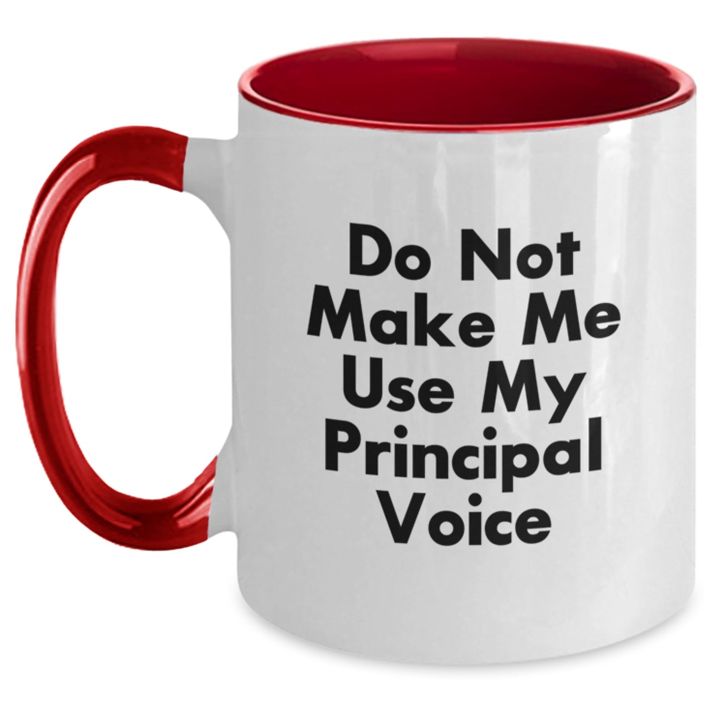 Funny Principal Gifts from Men, Gifts for Principal, Two Tone Coffee Mug with 'Do Not Make Me Use My Principal Voice' Quote, Graduation Unique Gifts, Principal Appreciation - Main