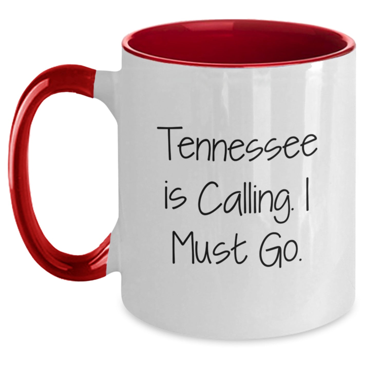 Funny Tennessee Two Tone Coffee Mugs Gifts for Men Women Friends from Tennessee Lovers - 'Tennessee Is Calling. I Must Go.' Birthday Unique Gifts - Main