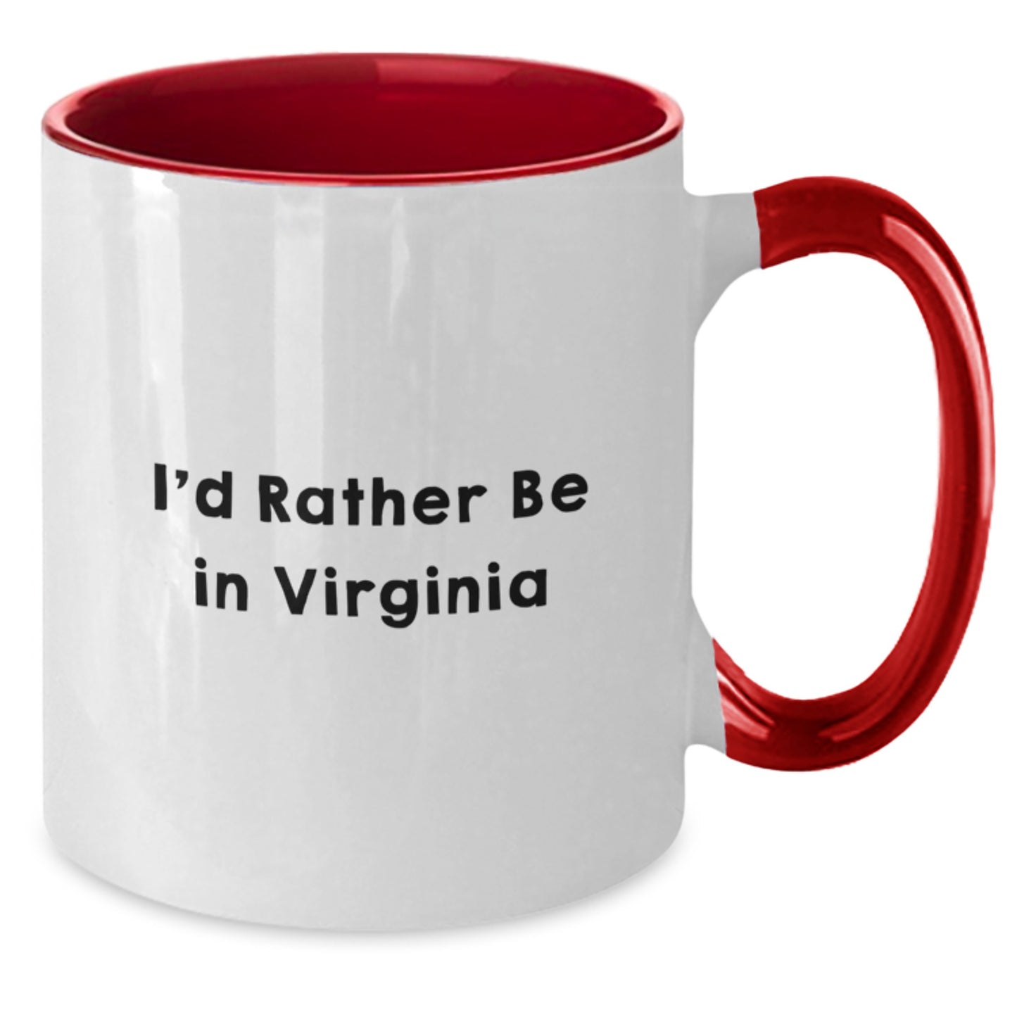 Virginia Gifts For Him, I'd Rather Be In Virginia Funny Two Tone Coffee Mug, Birthday Unique Presents For Men, Women, Friends, Family - Additional