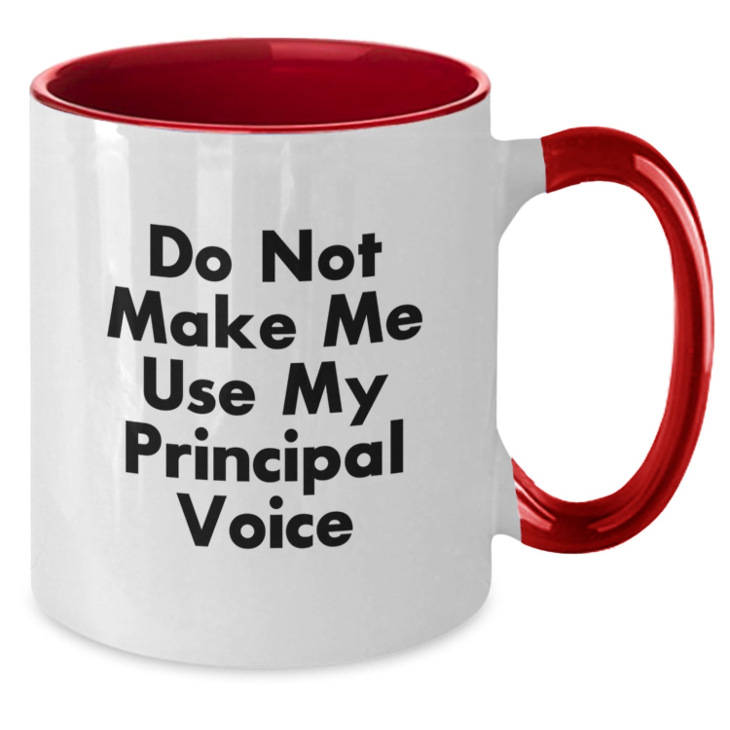 Funny Principal Gifts from Men, Gifts for Principal, Two Tone Coffee Mug with 'Do Not Make Me Use My Principal Voice' Quote, Graduation Unique Gifts, Principal Appreciation - Additional