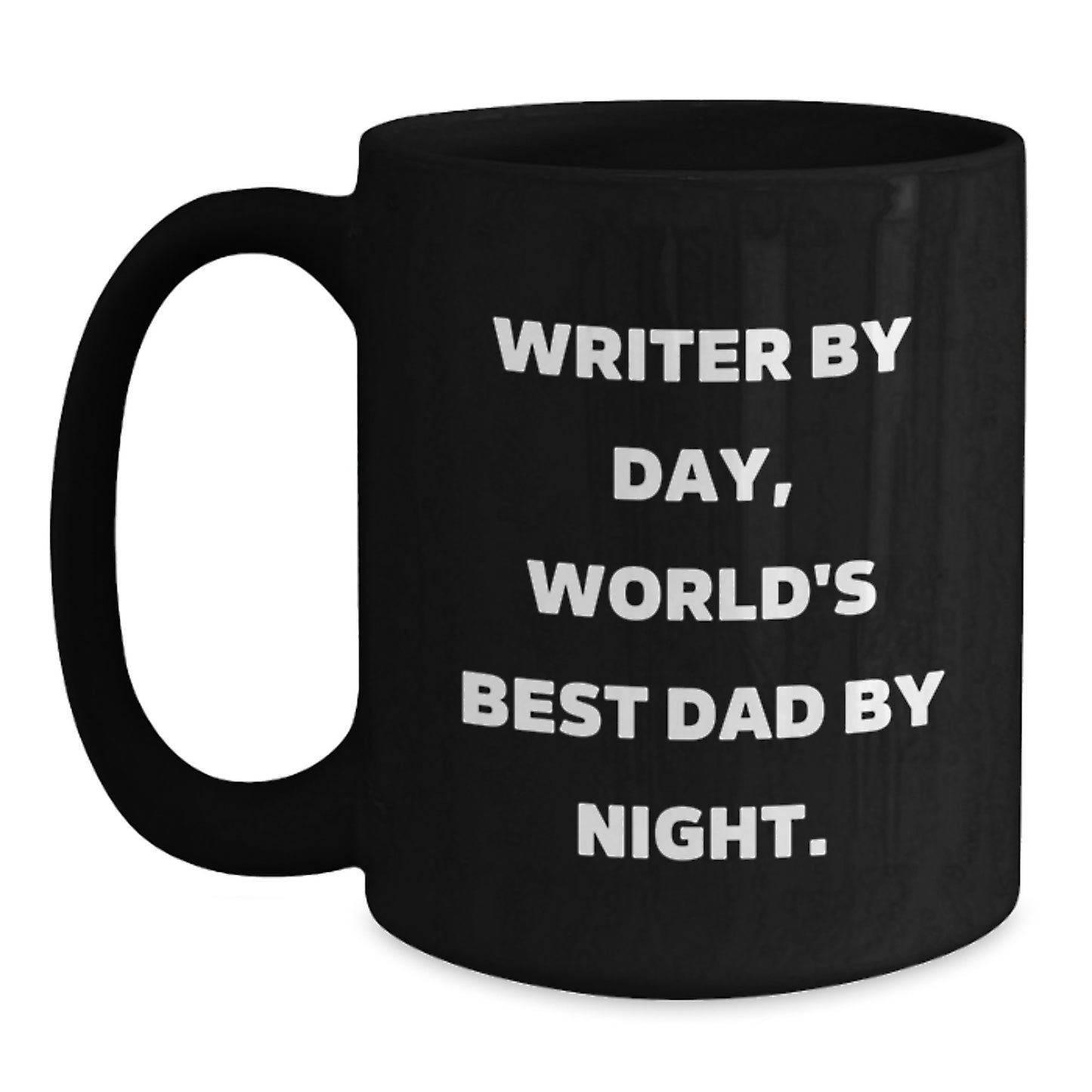 Writer By Day, Funny Gifts for Writers from Family, Black Coffee Mug for Graduation Unique Gifts - Main