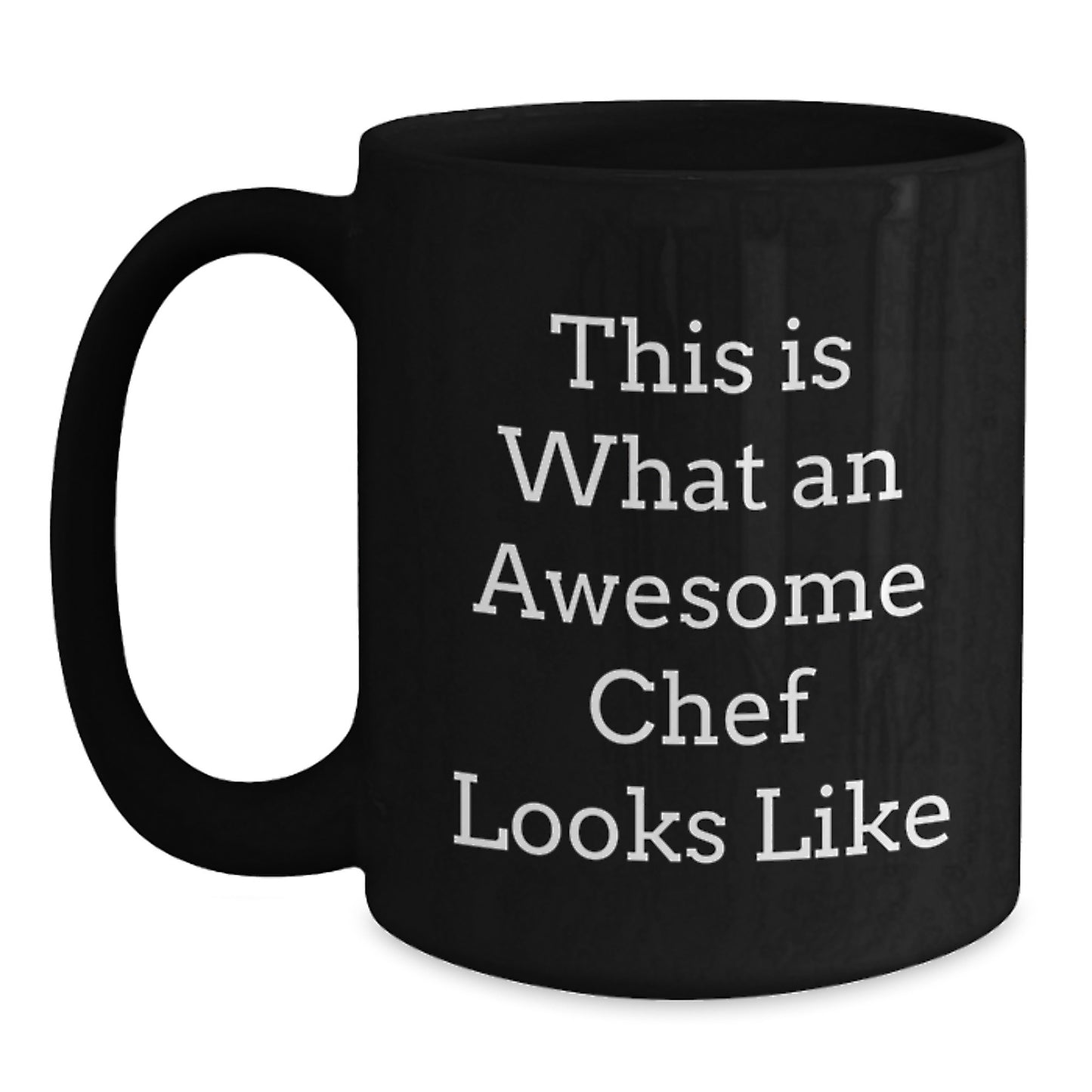 Funny Chef Gifts for Graduation, 'This Is What An Awesome Chef Looks Like' Black Coffee Mug, Perfect for Men, Women, Friends, Coworkers, Family - Main