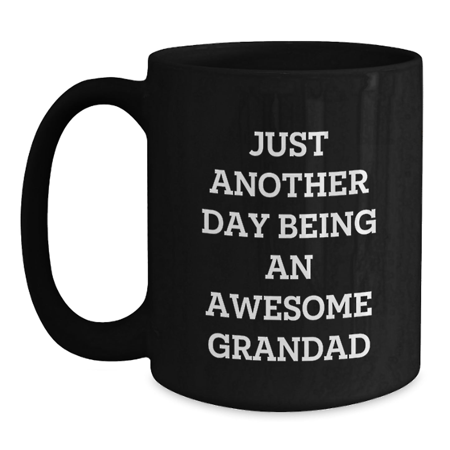 Funny Grandad Gifts, Just Another Day Being An Awesome Grandad, Black Coffee Mug for Men, Graduation Unique Gifts from Family - Main