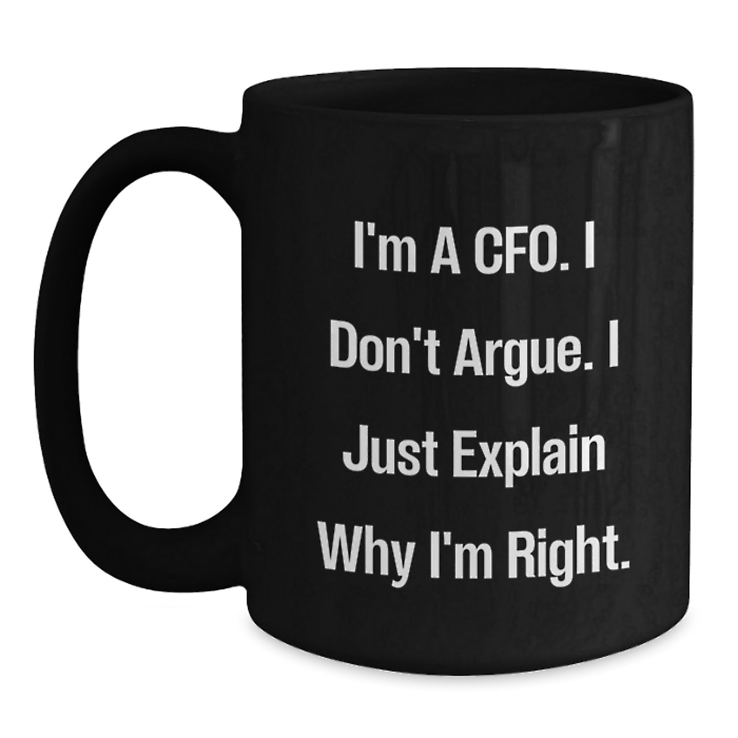 CFO Humor Gifts from Friends, Unique Graduation Gifts for CFO, Funny Black Coffee Mug - Main