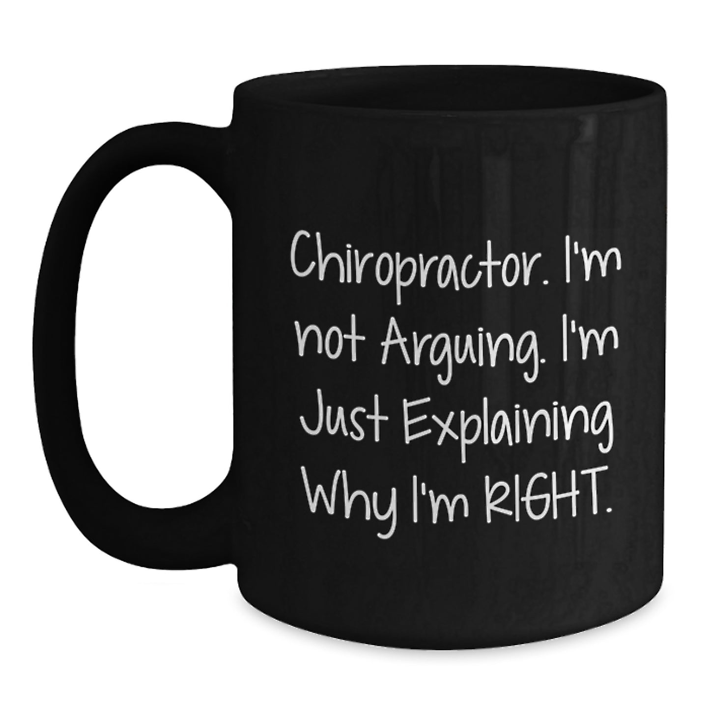 Chiropractor Humor Gifts from Family - Funny Black Coffee Mug Birthday Unique Presents for Men Women Friends Coworkers - Main