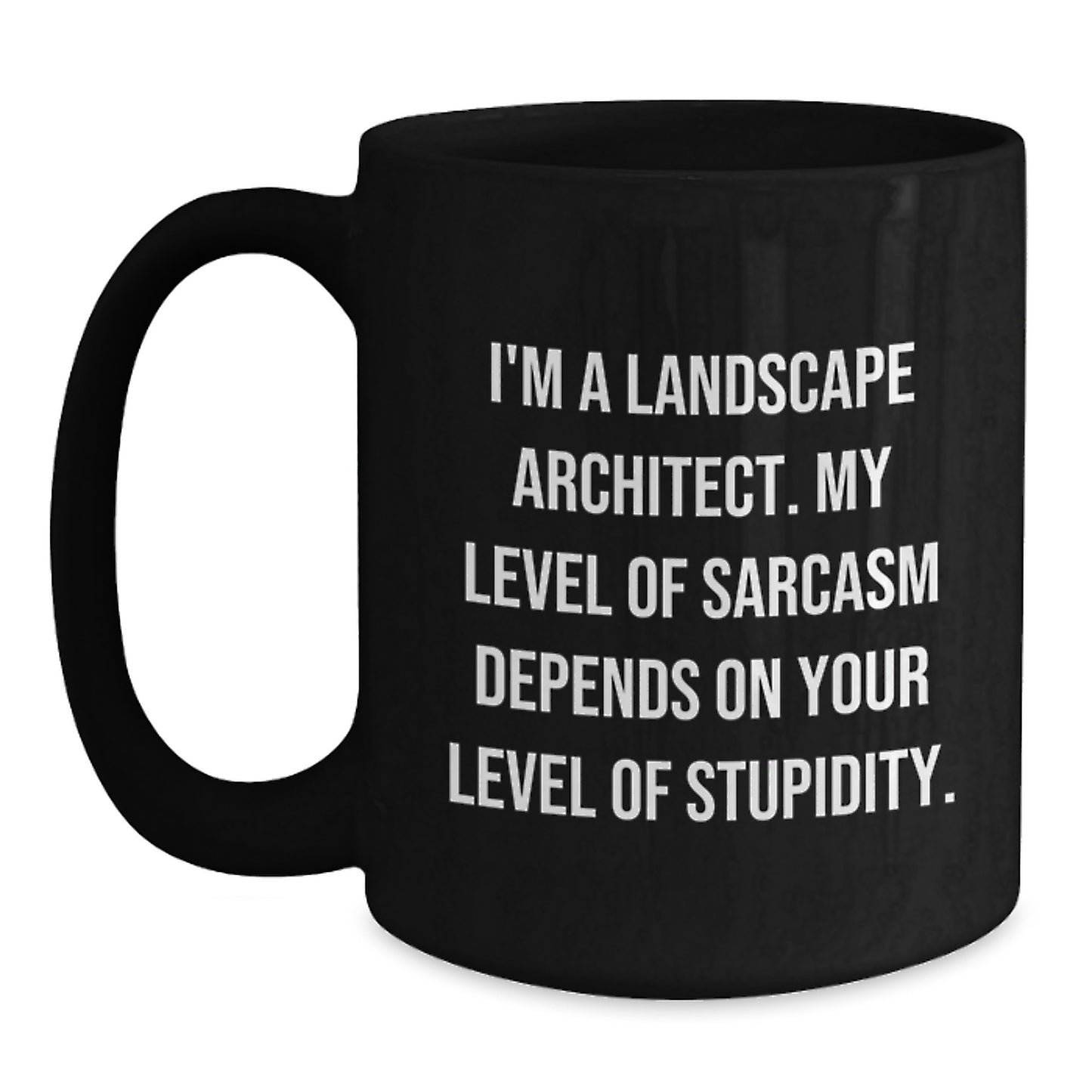 Sarcastic Landscape Architect Mug, Funny Birthday Unique Gifts from Friends, Unique Coffee Mugs for Landscape Architect, Black Ceramic Mugs with Sassy Quote - Main
