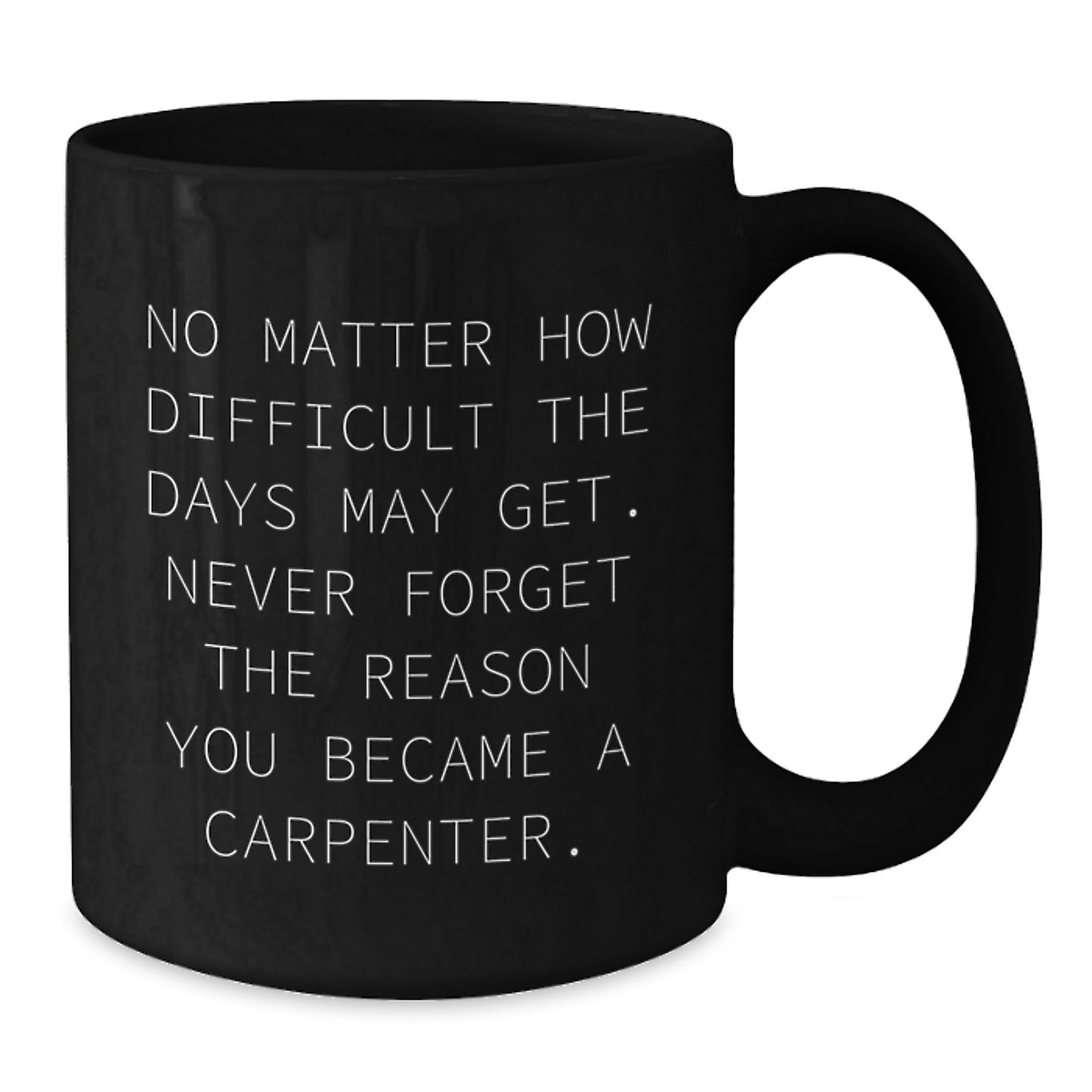 Inspiring Carpenter Gifts from Friends - 'No Matter How Difficult The Days May Get. Never Forget The Reason You Became A Carpenter.' Graduation Unique Gifts for Men - Additional
