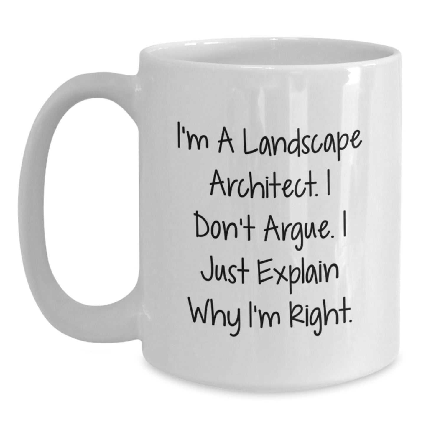 Funny Gifts from Men, Gifts for Landscape Architects - White Coffee Mug, I'm Right Mug, Landscape Architect Birthday Unique Gift - Main