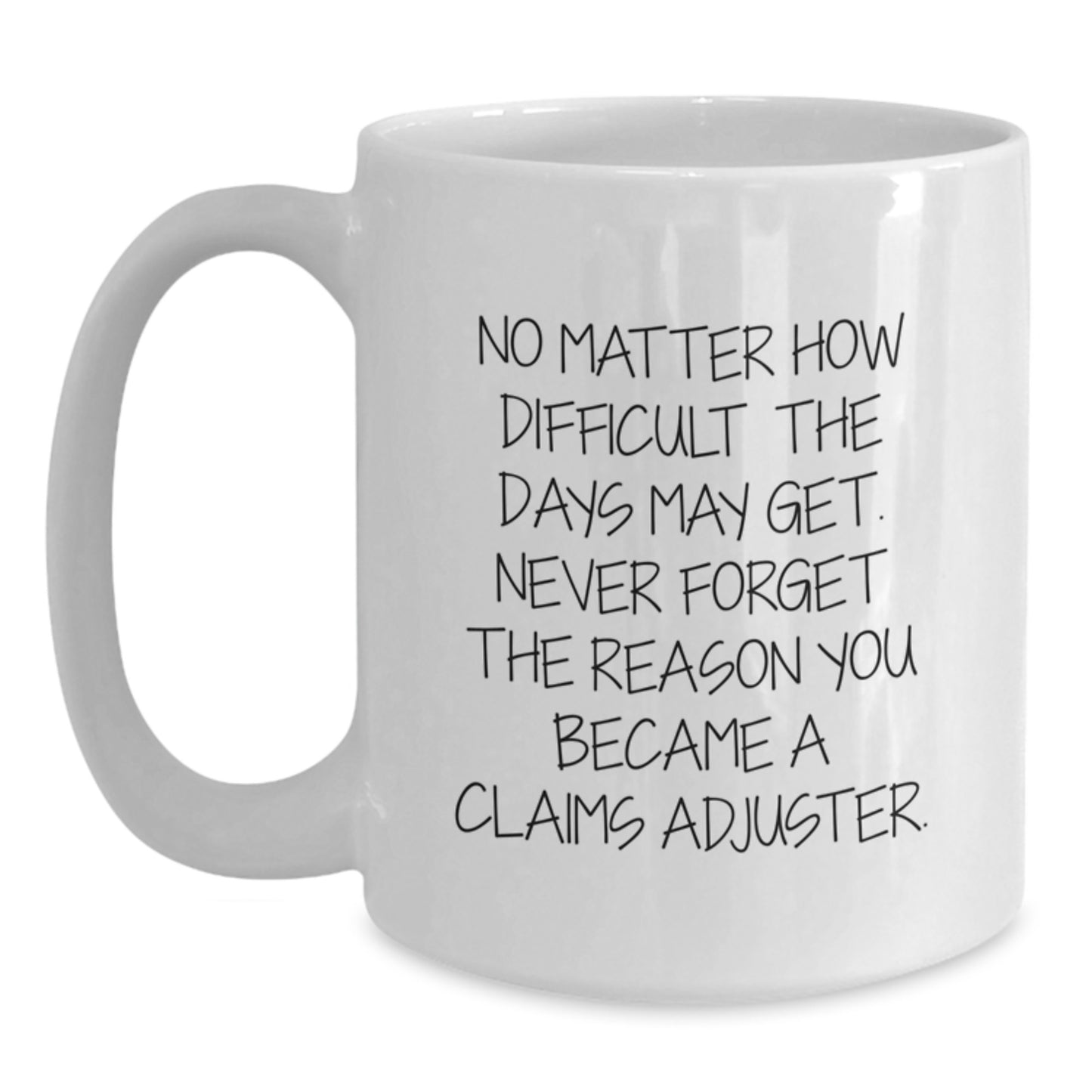 Funny Claims Adjuster Gifts from Family for Men - White Coffee Mug with Inspirational Quote - Graduation Unique Gifts - Main