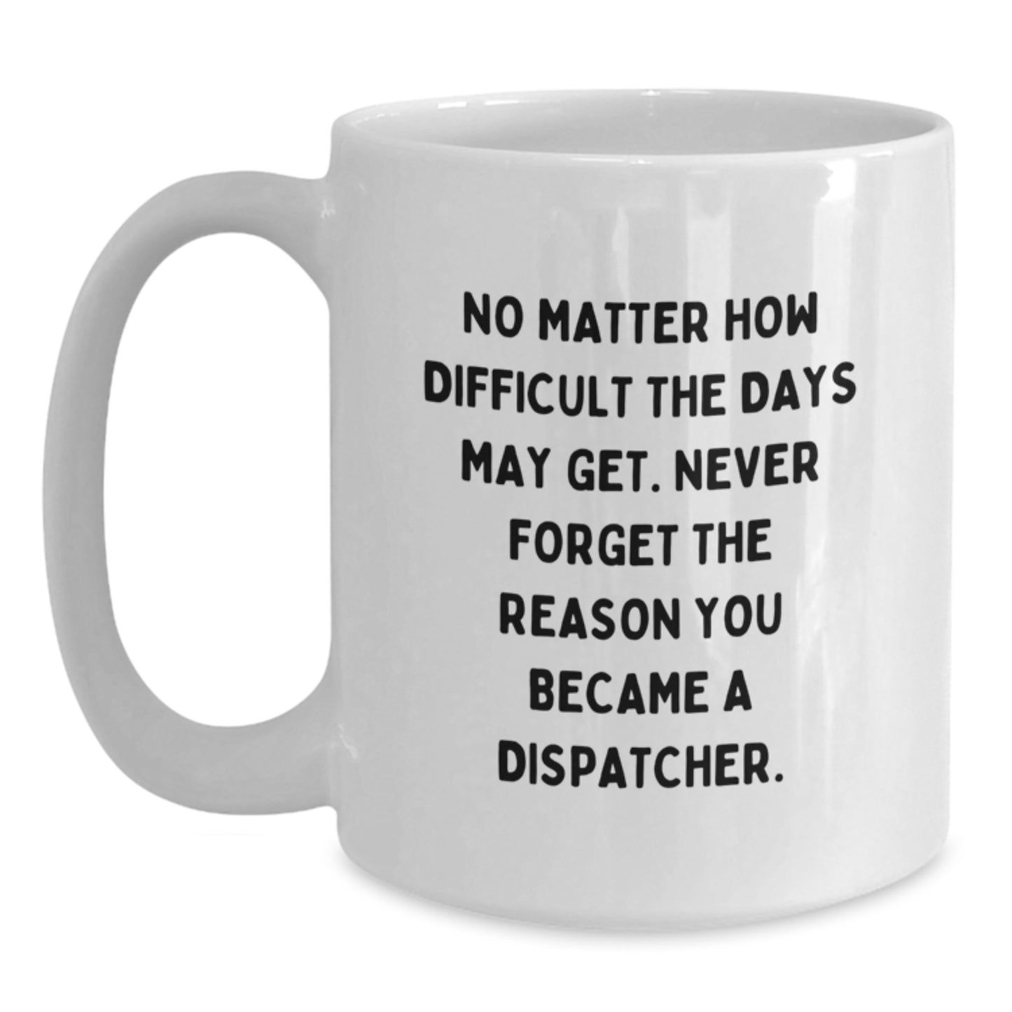 Funny Dispatcher Gift, Gifts from Friends to Dispatcher, White Coffee Mug for Dispatcher, Never Forget the Reason You Became a Dispatcher - Graduation Unique Gifts - Main