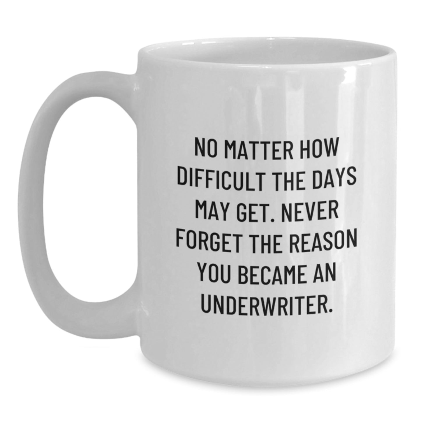 Funny Underwriter Gifts, Inspirational Quote Coffee Mug, White, Gifts from Men, Gifts for Underwriter, Underwriter Birthday Unique Gifts - Main