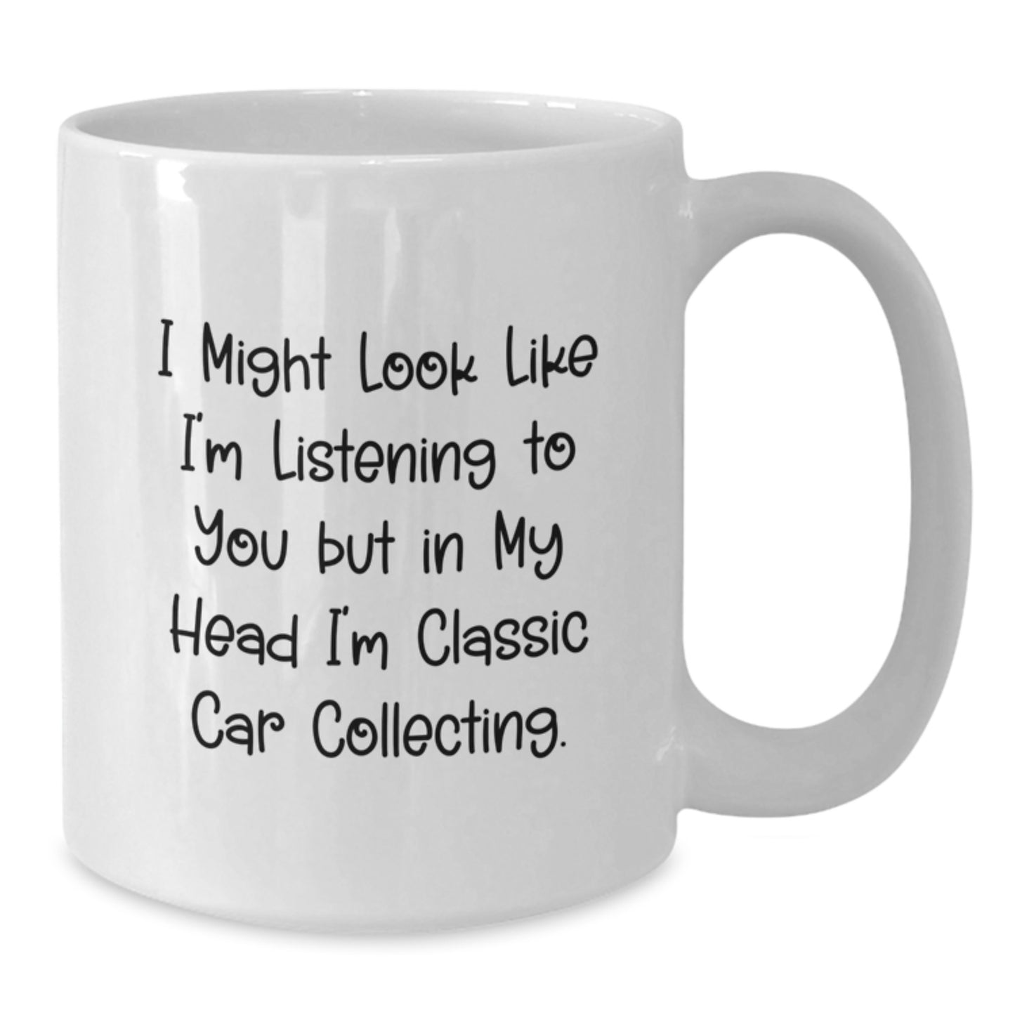 Funny Vintage Car Enthusiast Gifts from Friends for Classic Car Collecting, White Coffee Mug, Graduation Unique Gifts - Additional