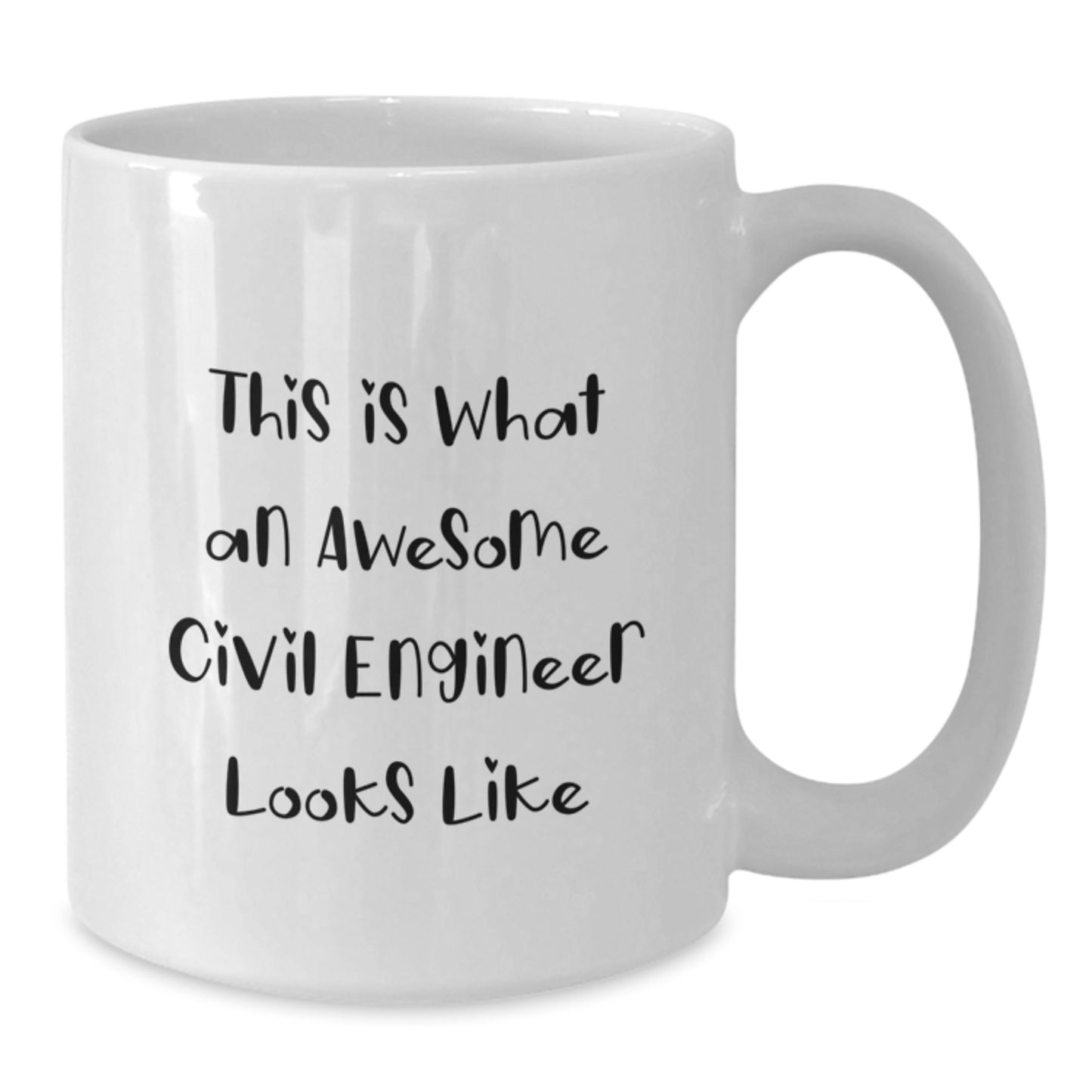 Funny Civil Engineer Gifts, 'This Is What An Awesome Civil Engineer Looks Like' White Coffee Mug, Gifts from Friends for Graduation - Additional