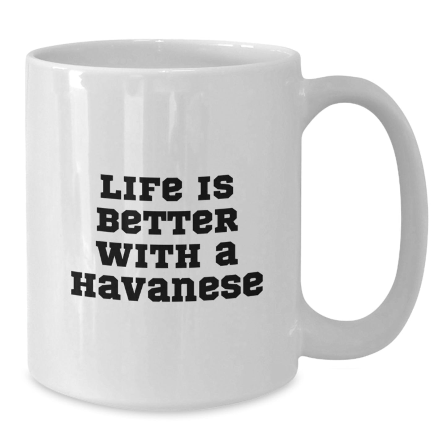 Havanese Dog Lovers Gifts from Friends - Life Is Better With A Havanese, White Coffee Mug, Graduation Unique Gifts - Additional