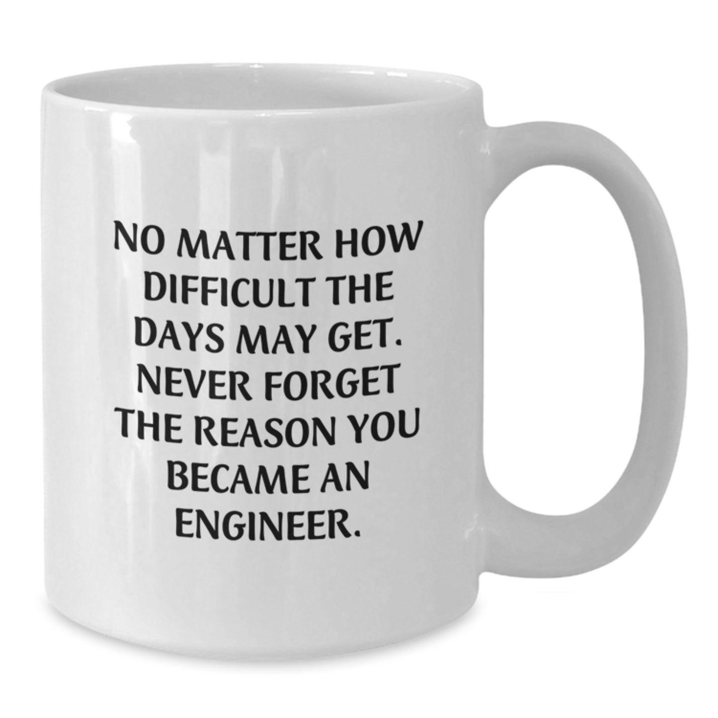 Funny Engineer White Coffee Mug, Gifts from Friends for Engineer Graduation, Never Forget the Reason You Became an Engineer, 11oz or 15oz Capacity - Additional