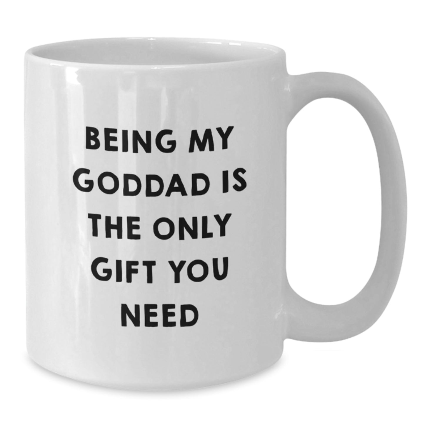 Funny Goddad Gifts, Being My Goddad Is The Only Gift You Need, White Coffee Mug for Birthday - Additional