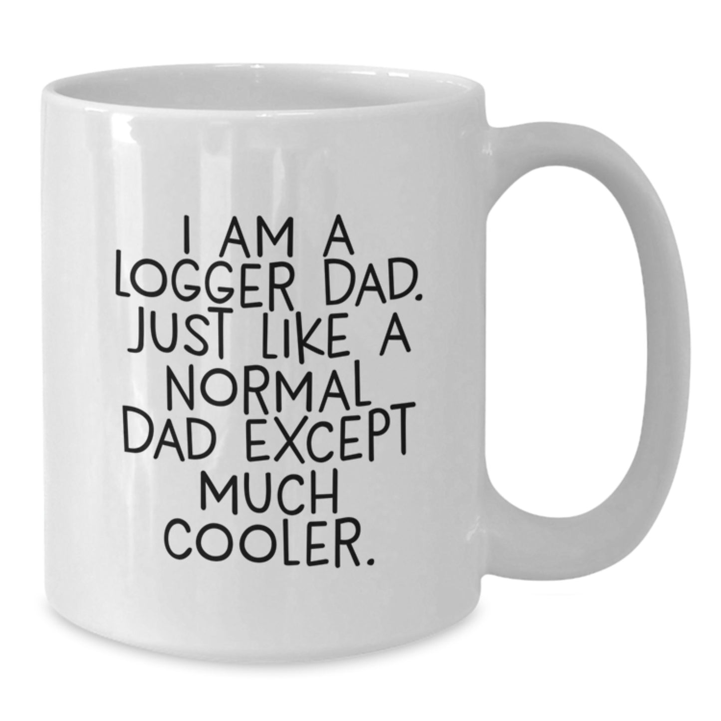 Logger Dad Gifts Funny White Coffee Mug, Gifts from Men, Gifts for Logger Fans, Unique Graduation Gifts - I Am A Logger Dad. - Additional