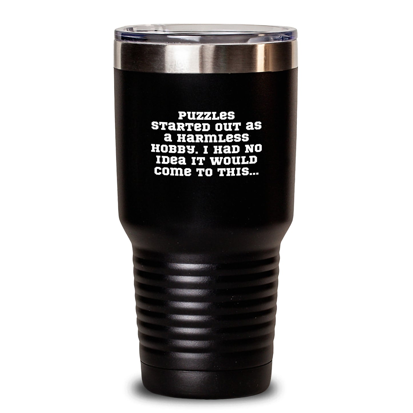 Puzzles Enthusiasts Gifts from Friends for Puzzle Lovers' Birthday, Funny Tumbler Quote, 20oz or 30oz Stainless Steel Insulated Tumbler - Main