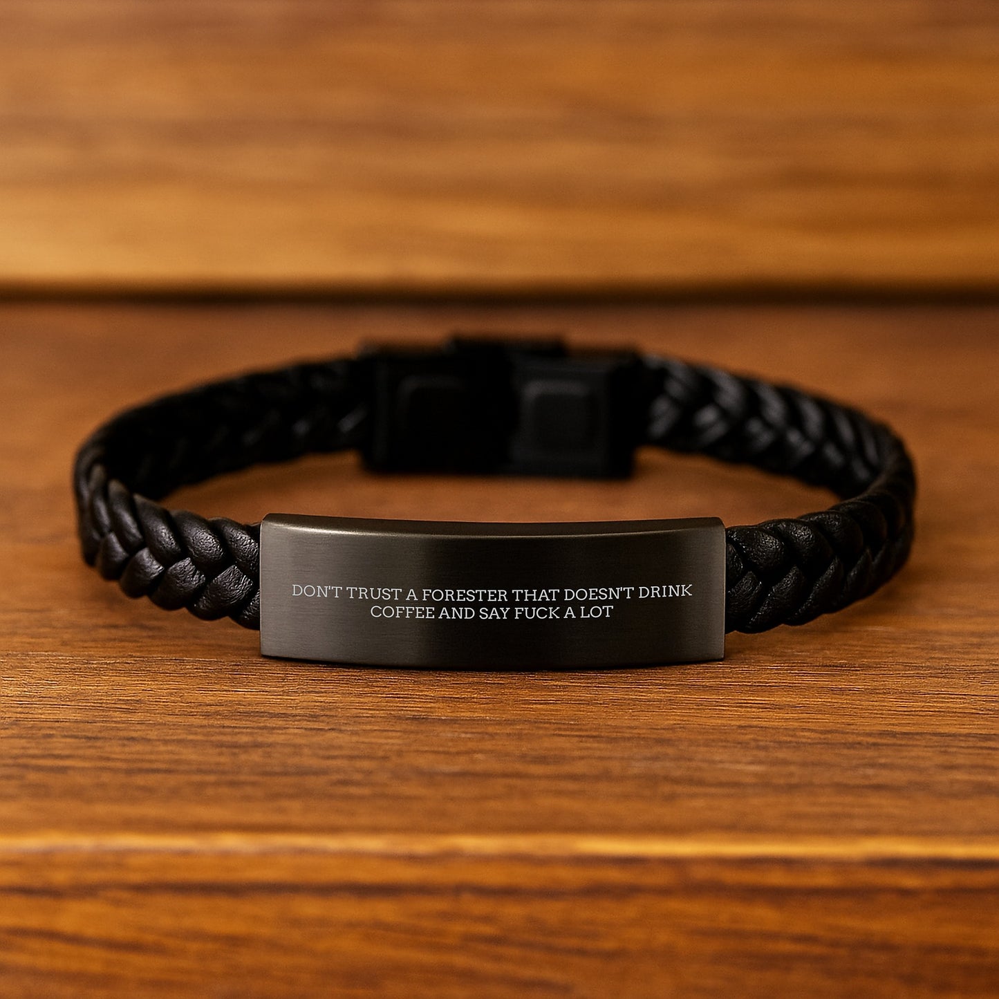 Funny Forester Gifts from Friends - Interlaced Leather Bracelet for Men, Say 'F--k A Lot' Like A Pro, Graduation Unique Gifts - Image 2