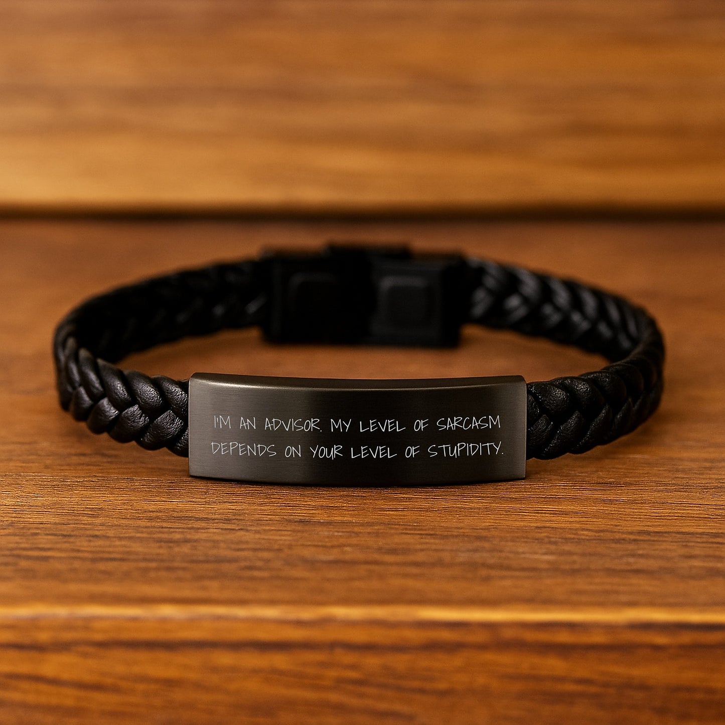 Funny Advisor Gifts, Interlaced Leather Bracelet for Men, Women, Friends, Coworkers, Family - Birthday Unique Gifts from Advisor - Image 2