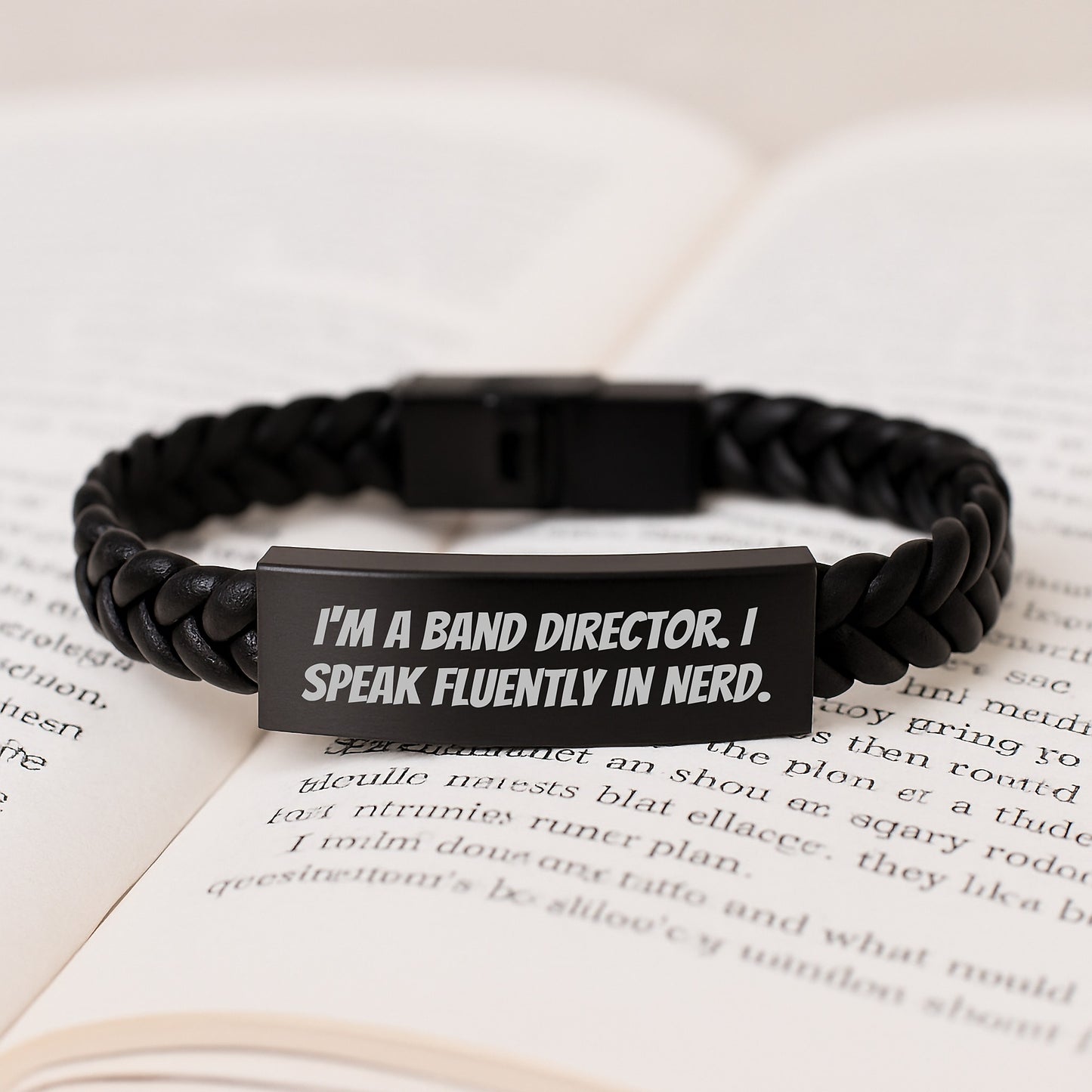 Funny Band Director Gifts from Men to Band Directors - Interlaced Leather Bracelet for Graduation - Image 3