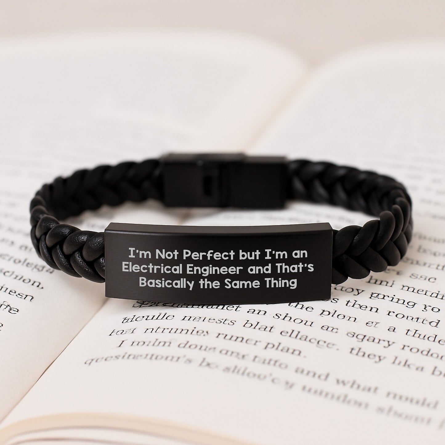 Electrical Engineer Gifts, Funny Inspirational Quote, Interlaced Leather Bracelet for Men, Gifts from Friends, Unique Graduation Gifts for Electrical Engineer - Image 3