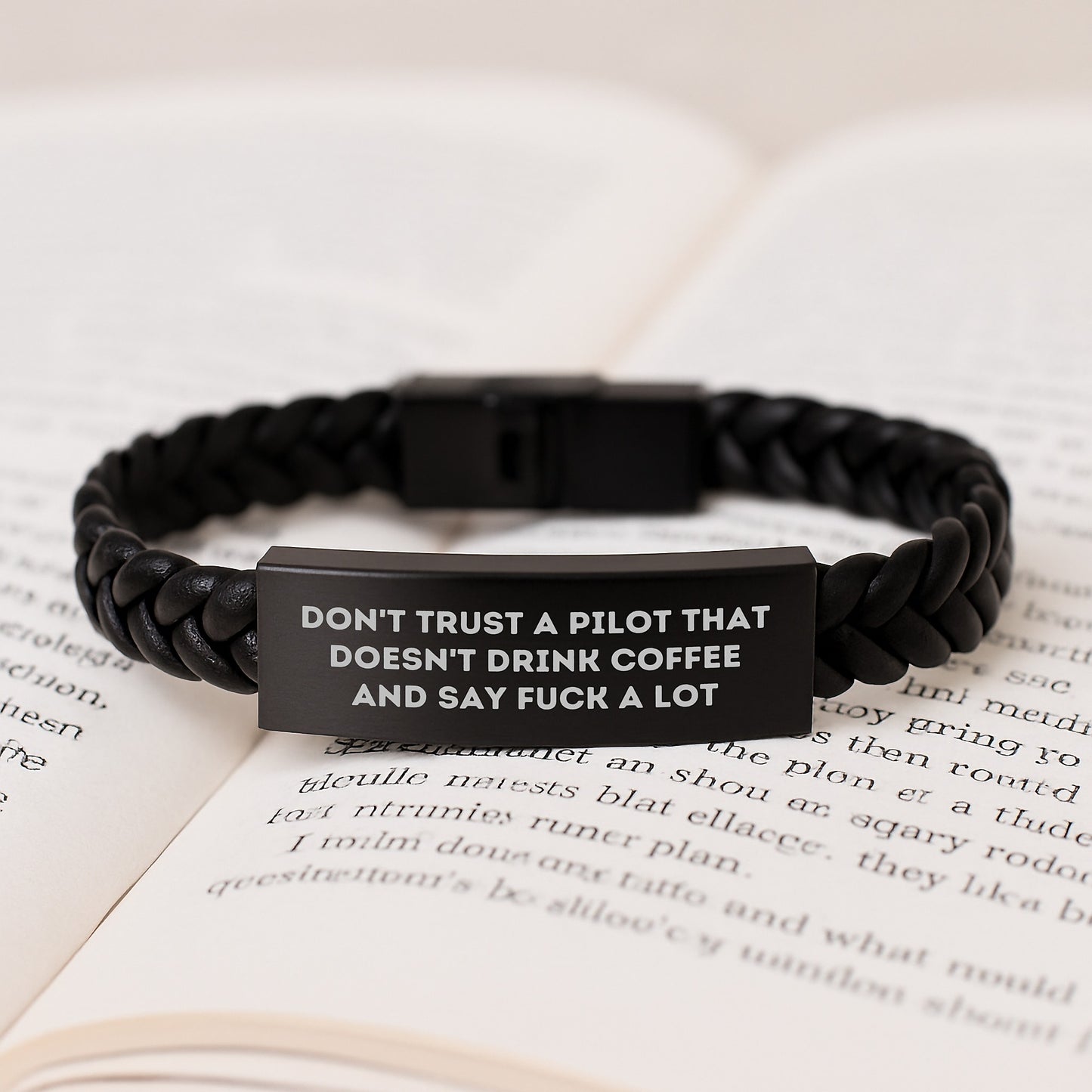 Funny Pilot Gifts From Men to Friends - Interlaced Leather Bracelet for Pilot Graduation Unique Gifts - Image 3