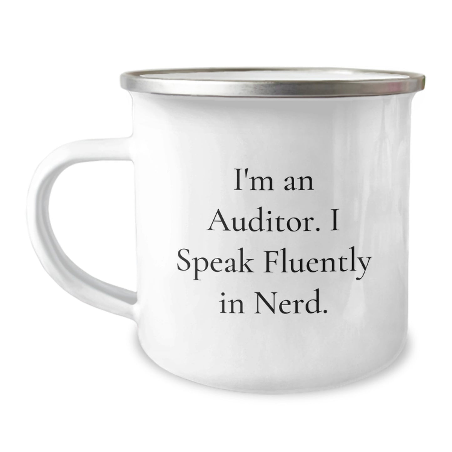 Funny Auditor Gifts from Friends to Family - I'm An Auditor. I Speak Fluently In genius. Graduation Unique Gifts for Auditor - Image 1
