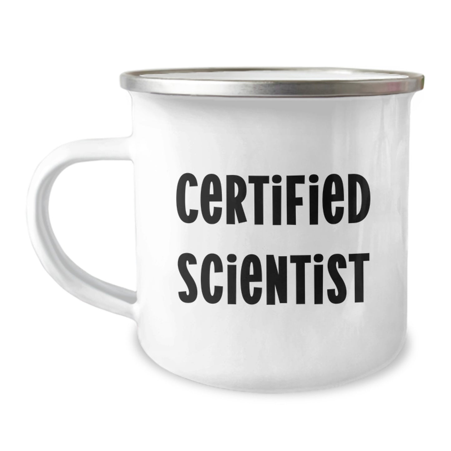 Funny Certified Scientist Gifts for Men - Camping Mug for Birthday from Family - 'I'm Not a Morning Person, But I'm a Scientist' - 12 oz Stainless Steel - Image 1