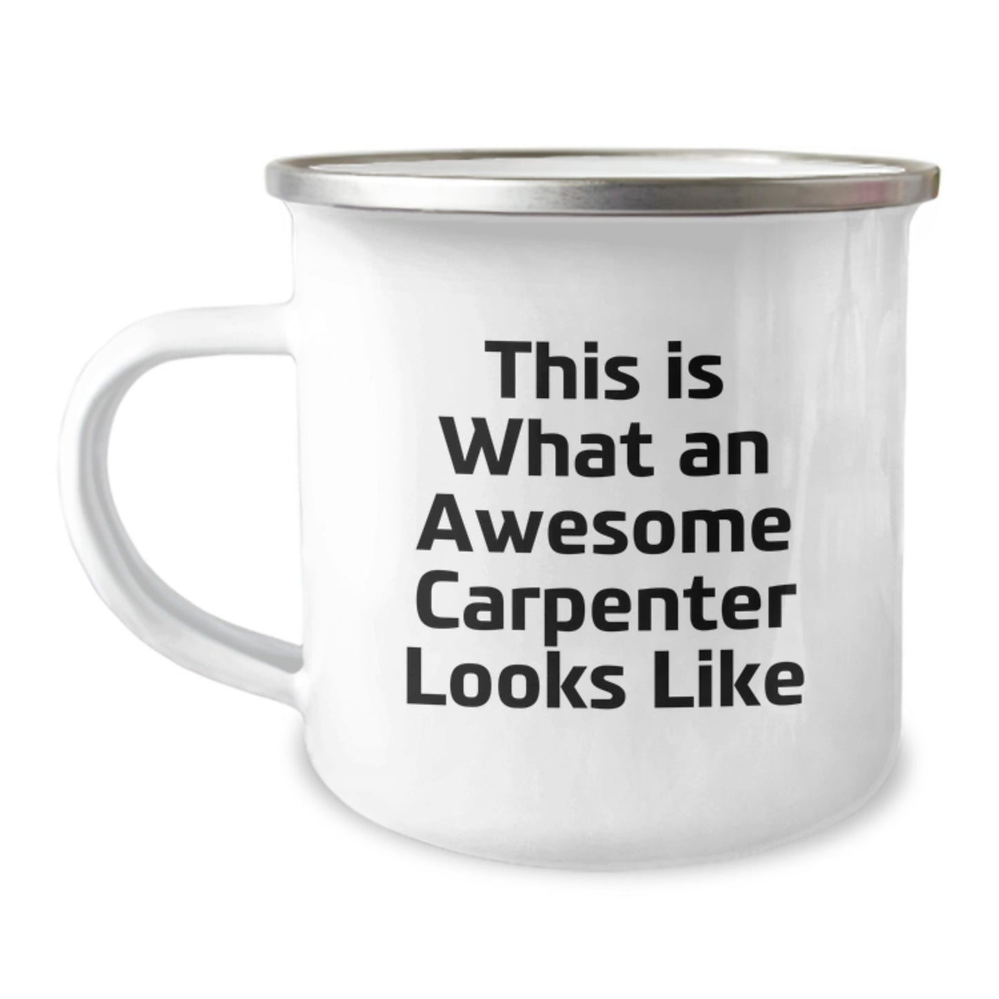 Funny Carpenter Gifts for Him - Camping Mug with Quote 'This Is What An Awesome Carpenter Looks Like' from Friends, Ideal Gift for Graduation - Image 1