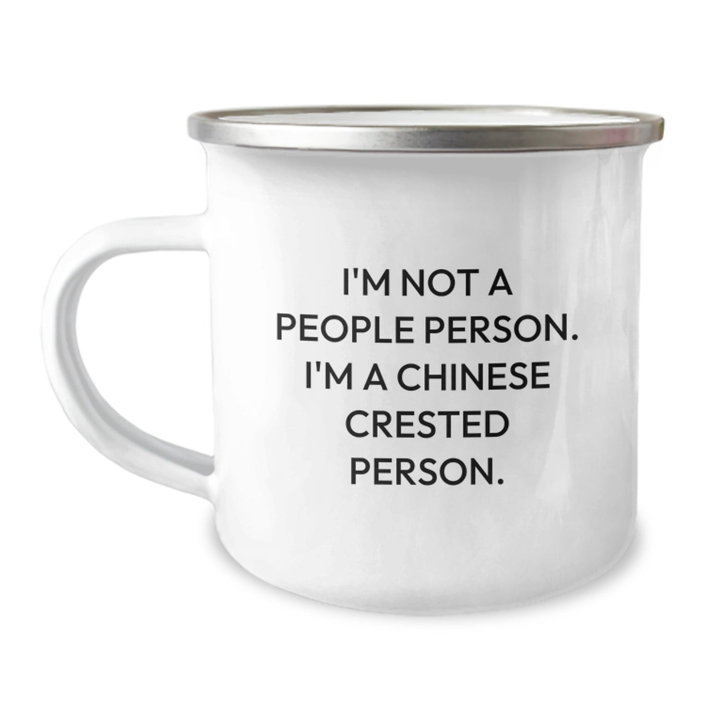 Chinese Crested Dog Lover Funny Gifts from Friends and Family, Gifts for Chinese Crested Dog Owners Anniversary Birthday Unique Mugs, Camping Mug with Enamel Finish - Image 1