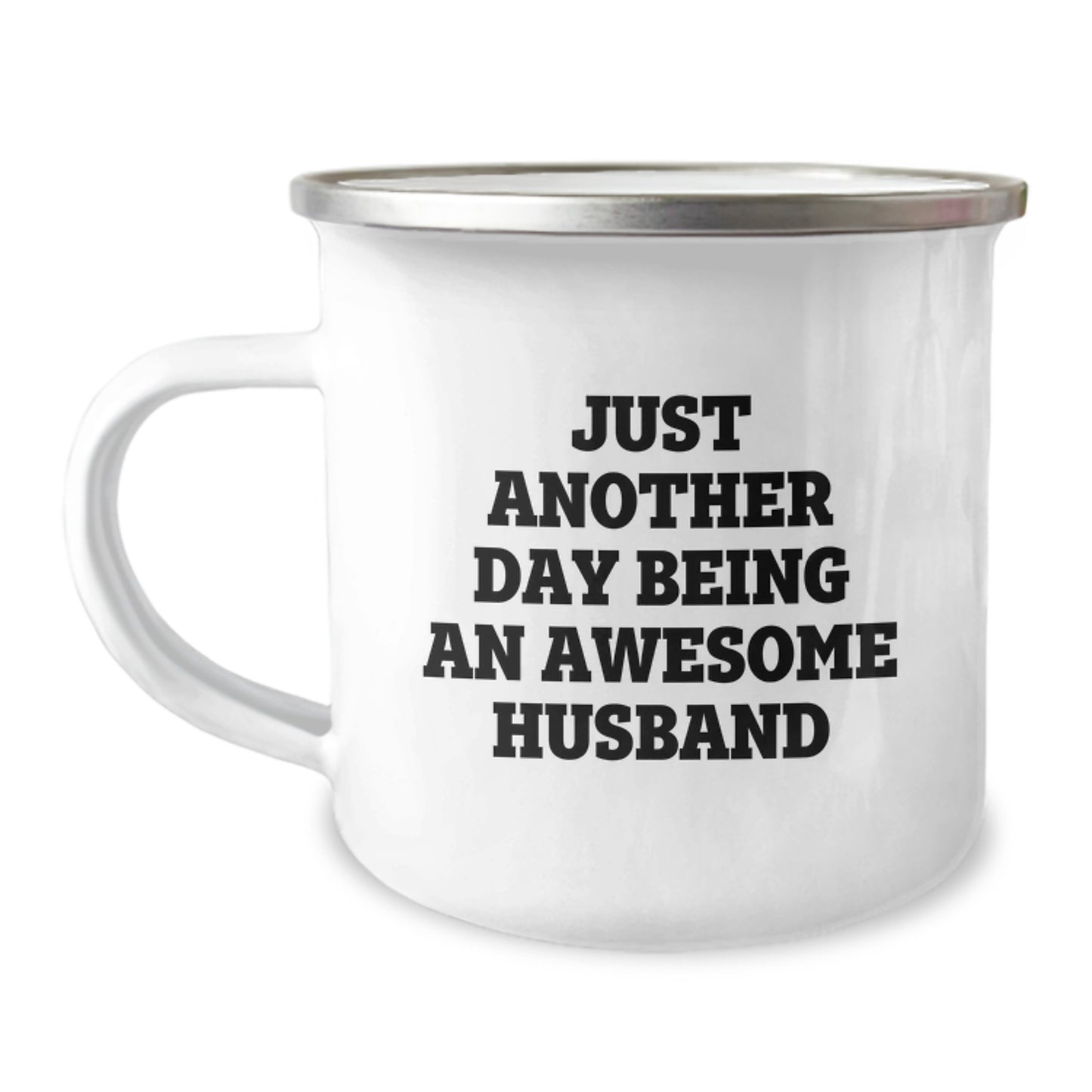Funny Husband Gift, Just Another Day Being An Awesome Husband, Birthday Unique Camping Mug, Gifts from Men, Gifts for Husband - Image 1