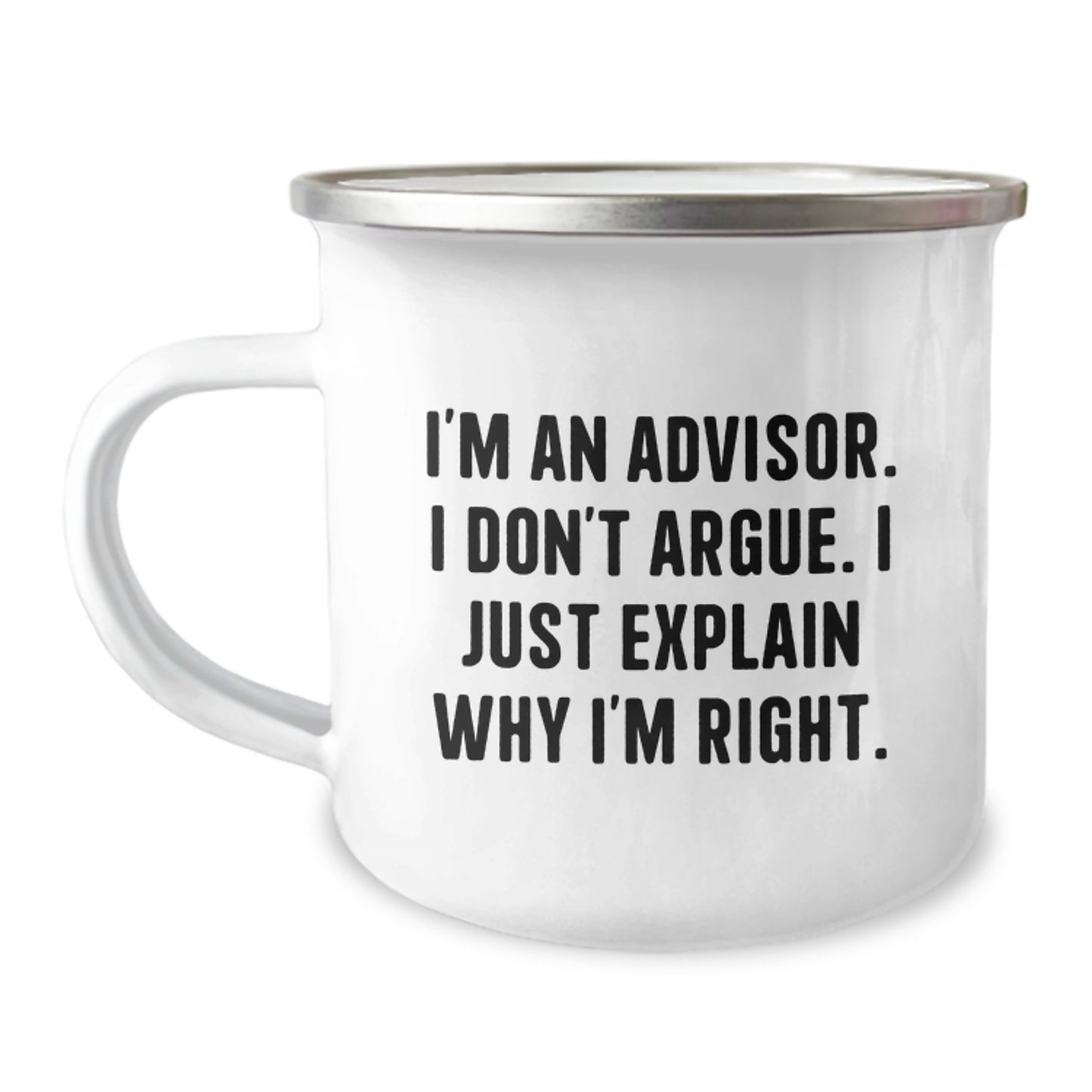 Funny Advisor Gifts, Inspirational Quote Camping Mug, Birthday Unique Gifts from Men to Advisor Friends - Image 1