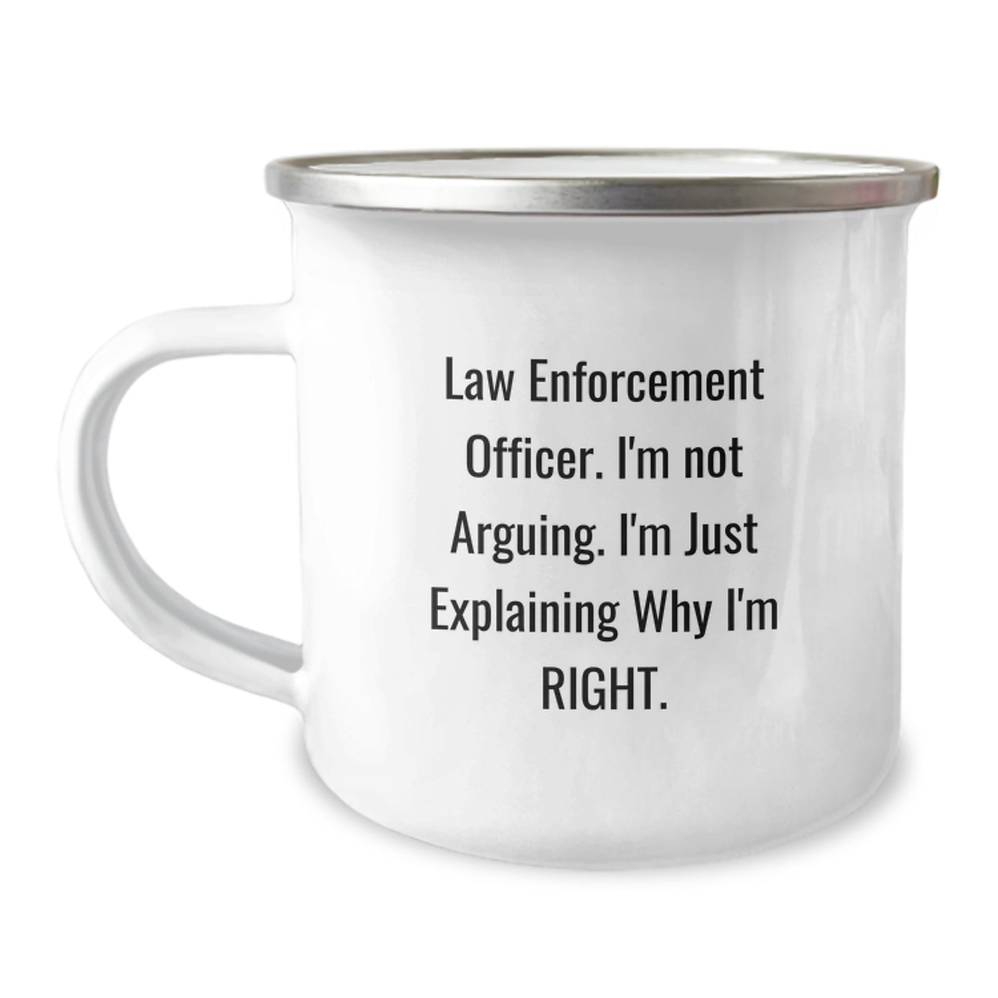 Funny Law Enforcement Officer Gifts from Friends, Gifts for Law Enforcement Officer, Camping Mug Birthday Unique - Image 1