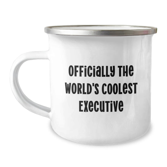 Executive Gifts, Funny Quote, Camping Mug, Officially The World's Coolest Executive, Gifts from Men for Executive, Birthday Unique Gifts - Image 1