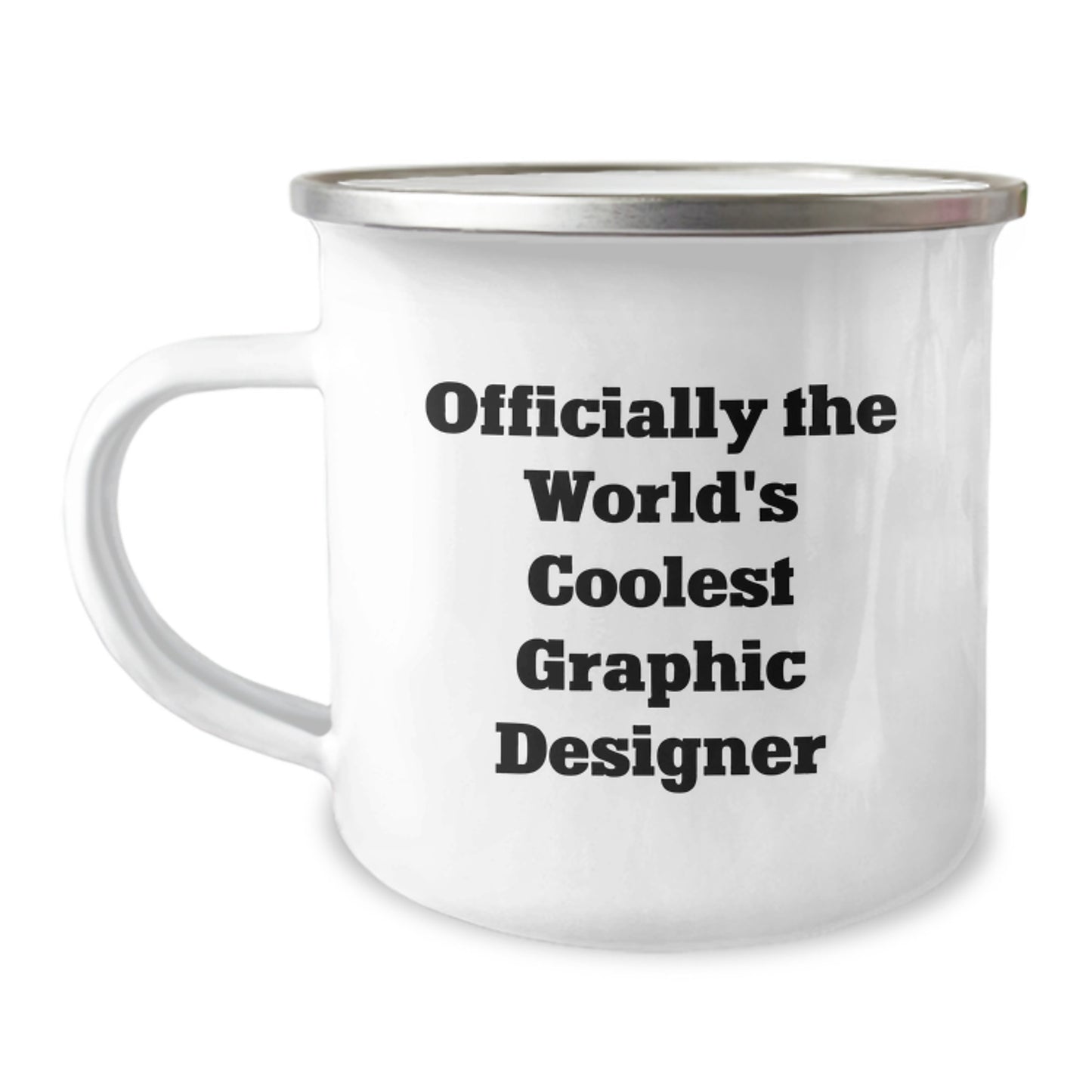 Funny Graphic Designer Gifts for Camping Mug - 'Officially The World's Coolest Graphic Designer' - Unique Gifts from Friends, Coworkers, or Family for Graphic Designer Graduation - Image 1